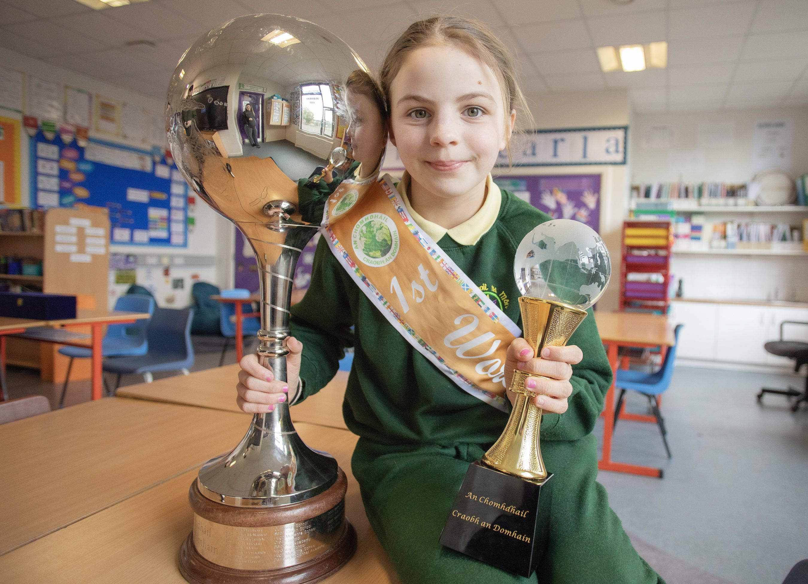 Scarlett is on top of the world