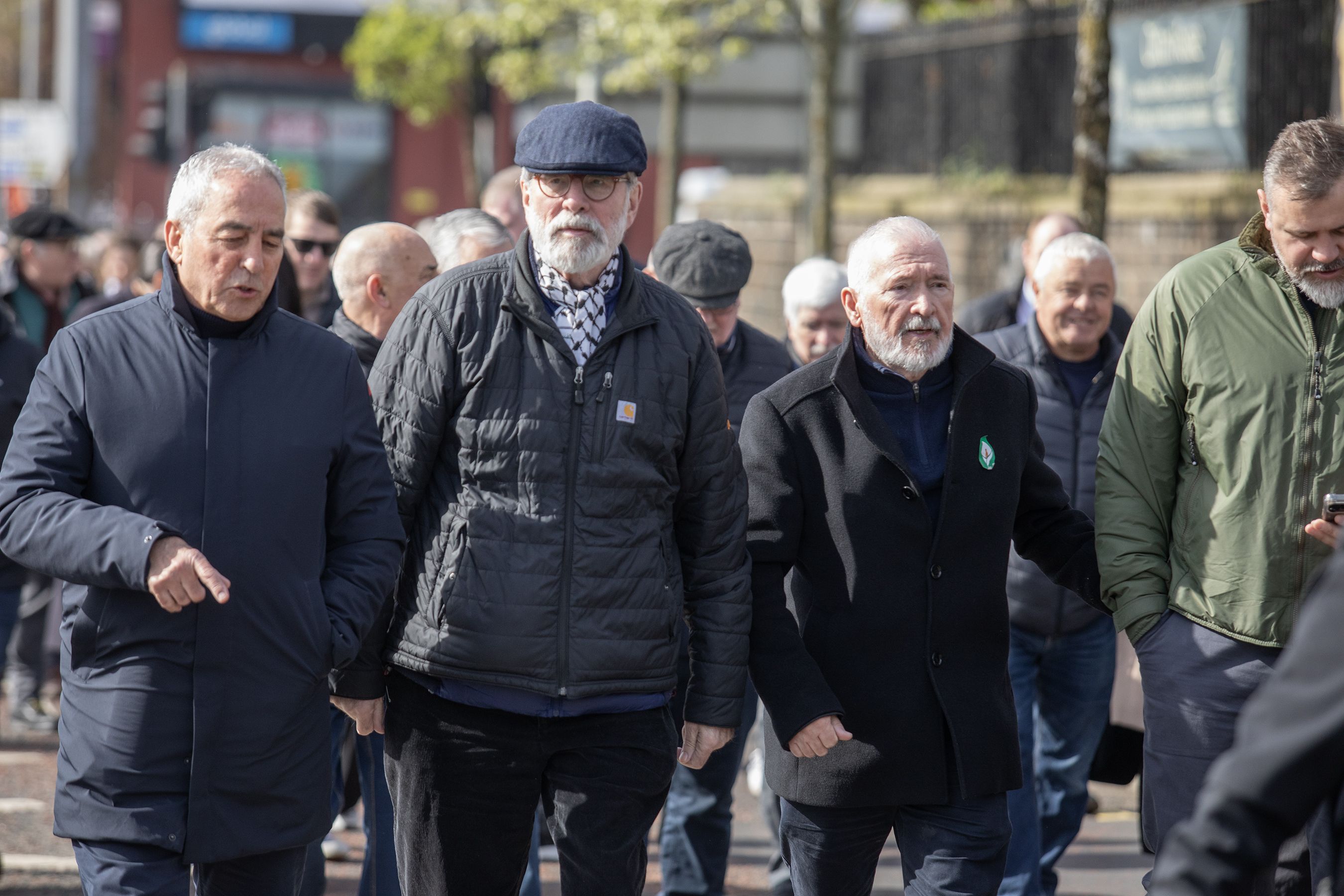 Gerry Adams and Pat Sheehan MLA were among the mourners