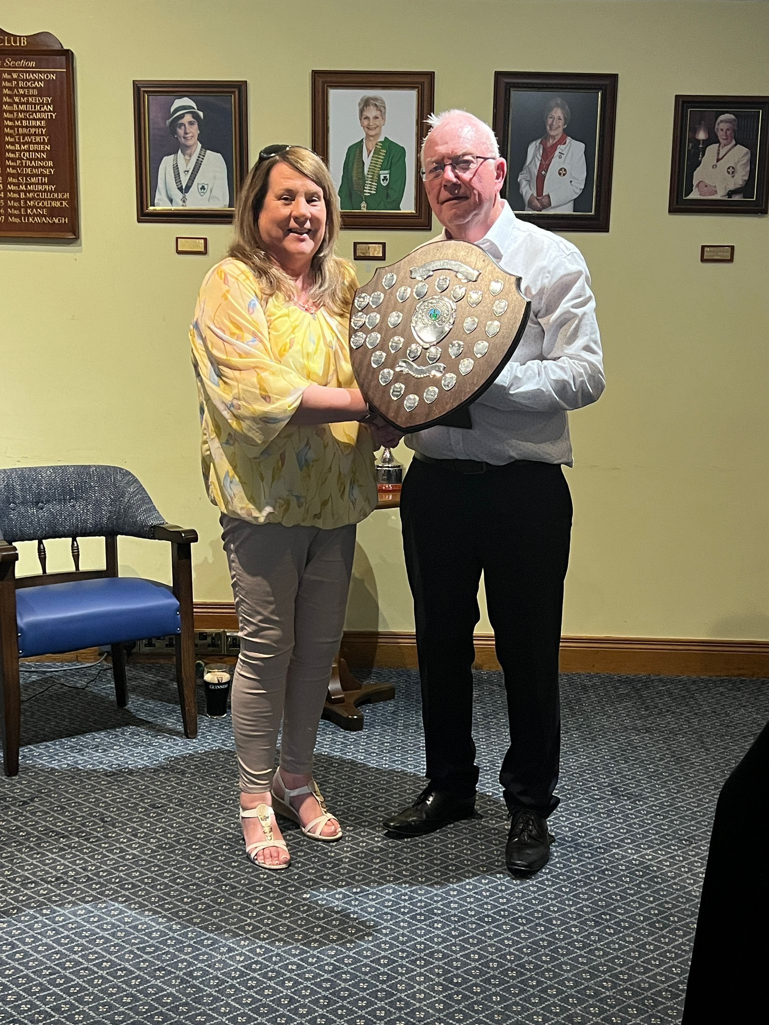 Denise McMahon awards Michael Gannon