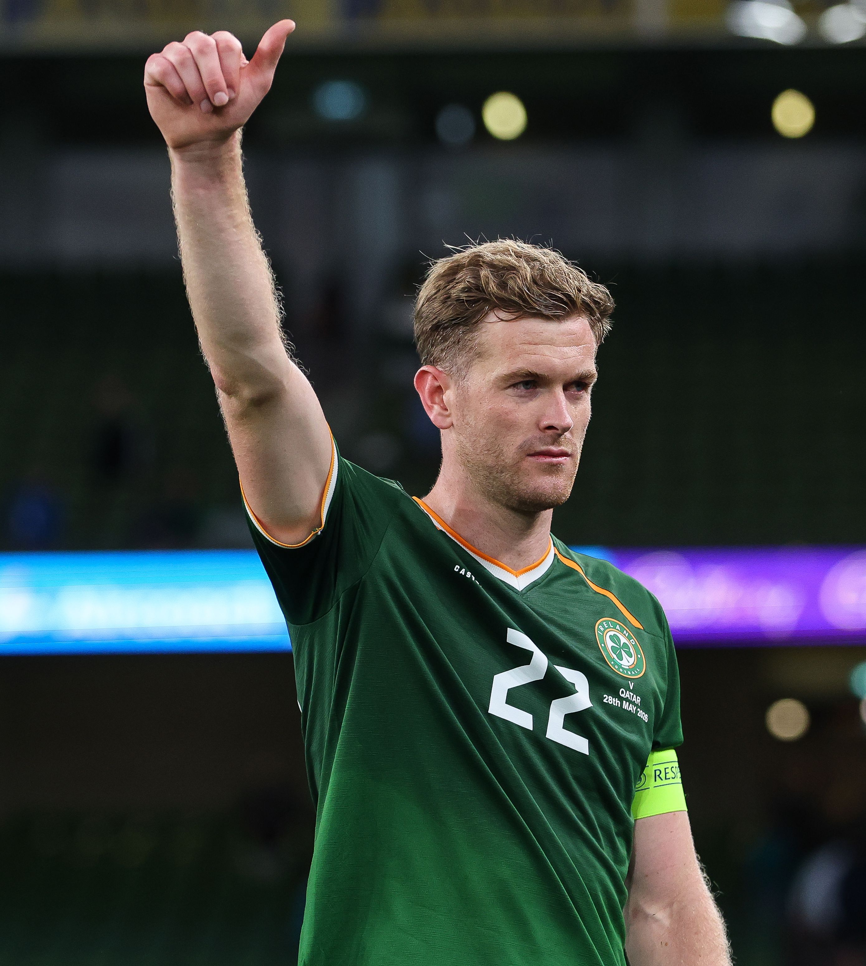 Nathan Collins scored the only goal in a 1-0 win over Qatar