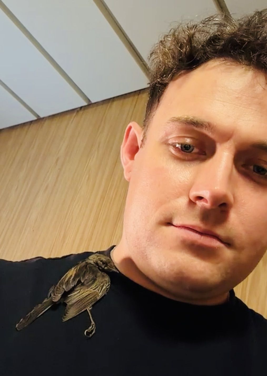 SHIPMATES: Daniel Graham in the Persian Gulf with his unidentified and tragic little friend