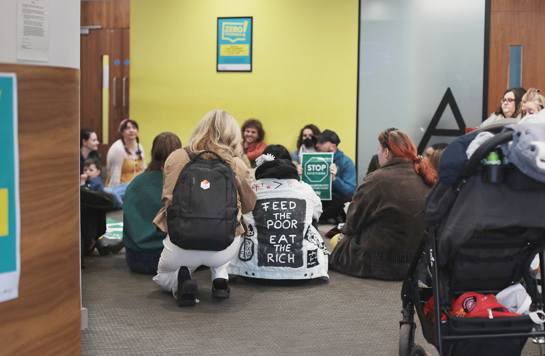 Thursday's sit-in at the Housing Executive headquarters