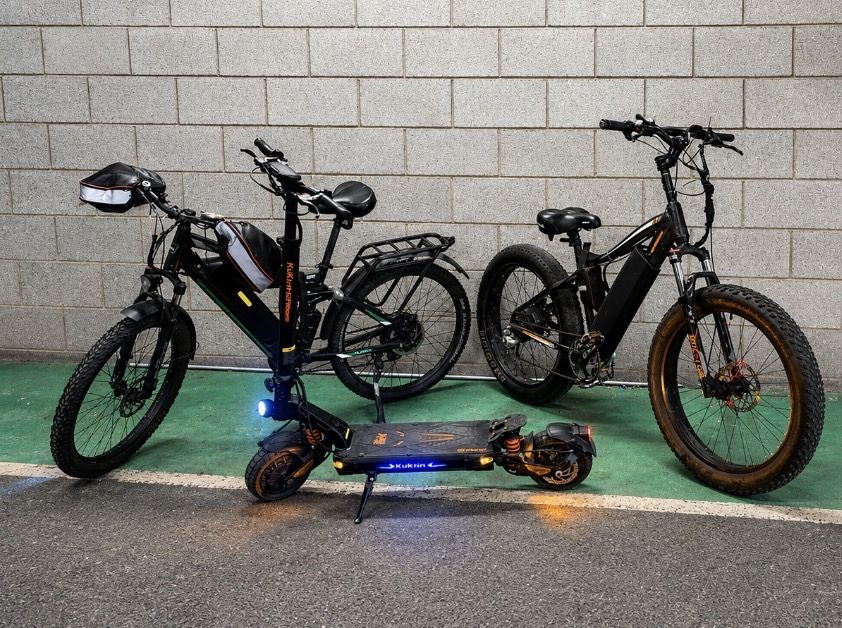Bikes and e-scooters that have been seized
