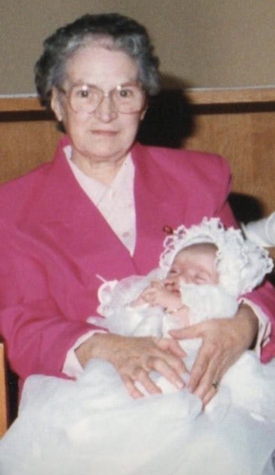 Rois-Máire with her Granny Donnelly