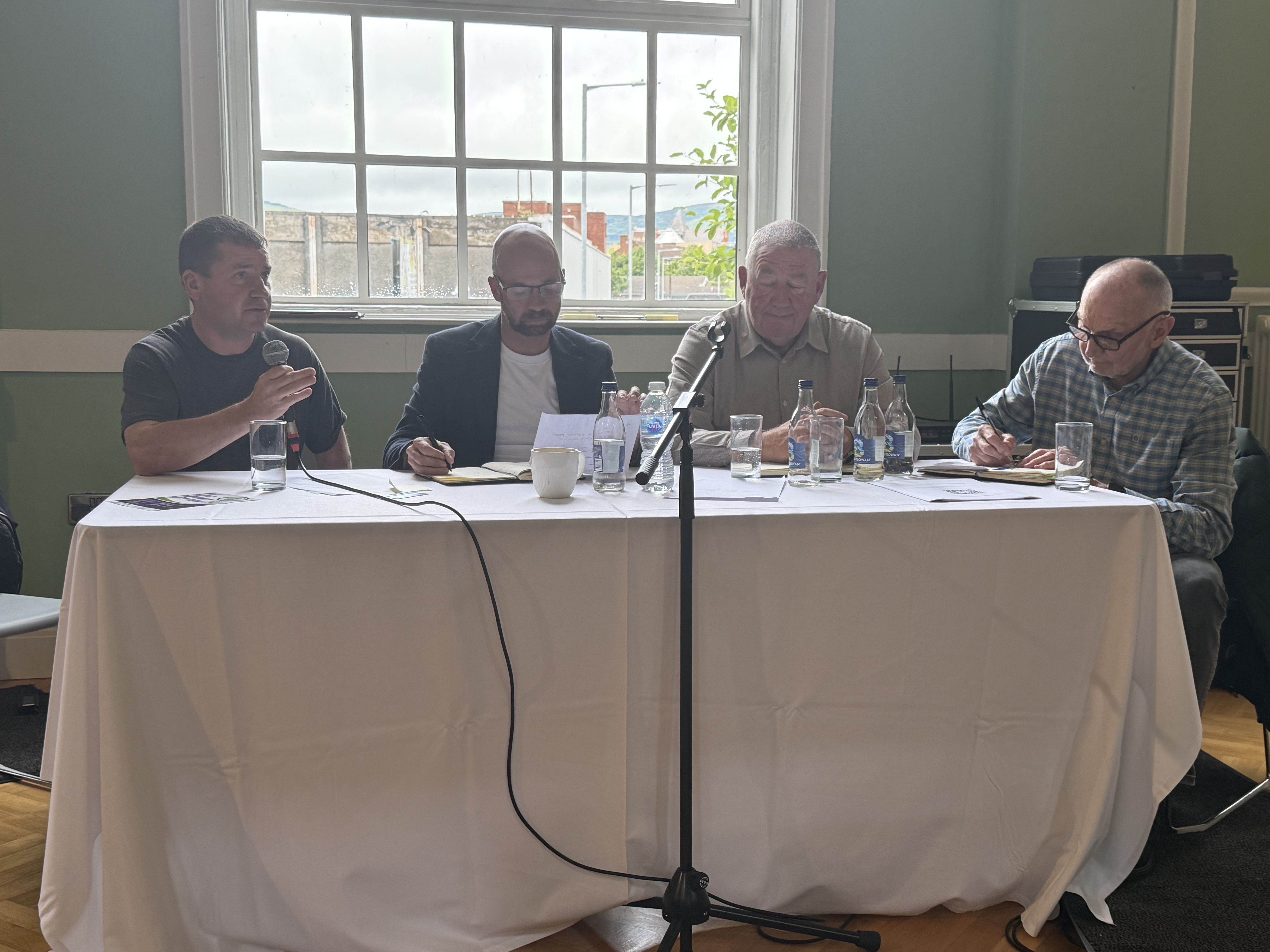 PANEL: Councillor Ciarán Beattie, Joe Duffy, Gerry McConville and Seán Murray