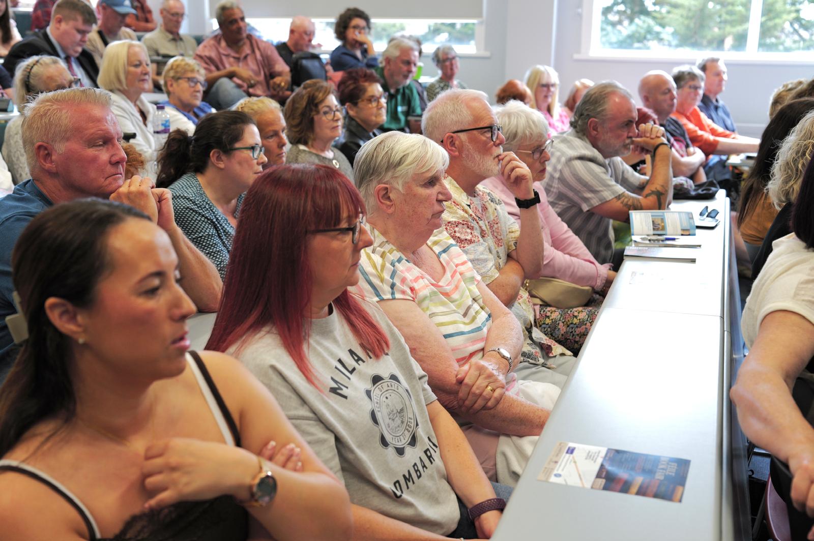 The audience at the discussion on Thursday