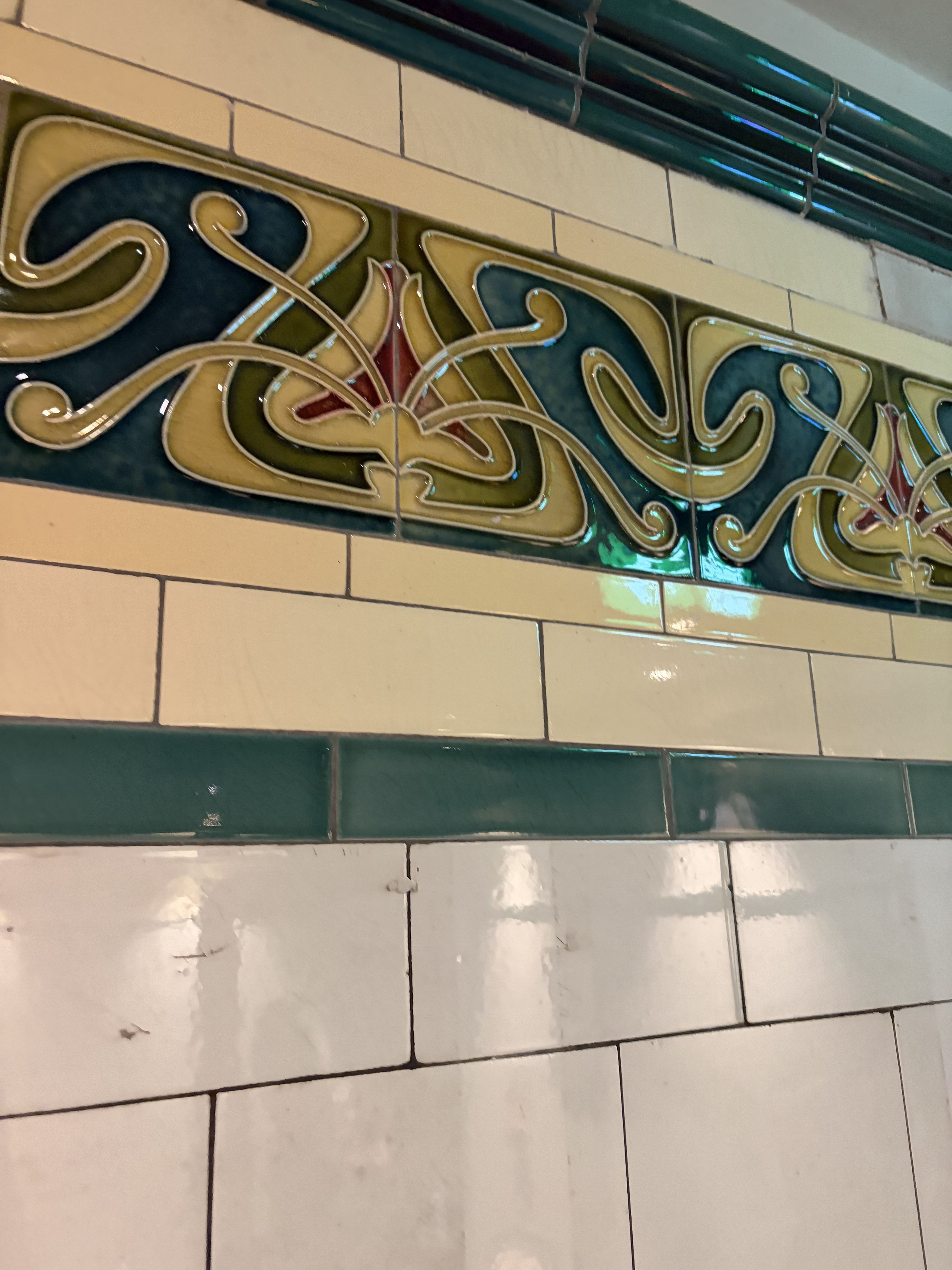 HISTORIC: Original tile work by immigrant Italian craftsmen preserved in corridors of The Bedford Hotel 