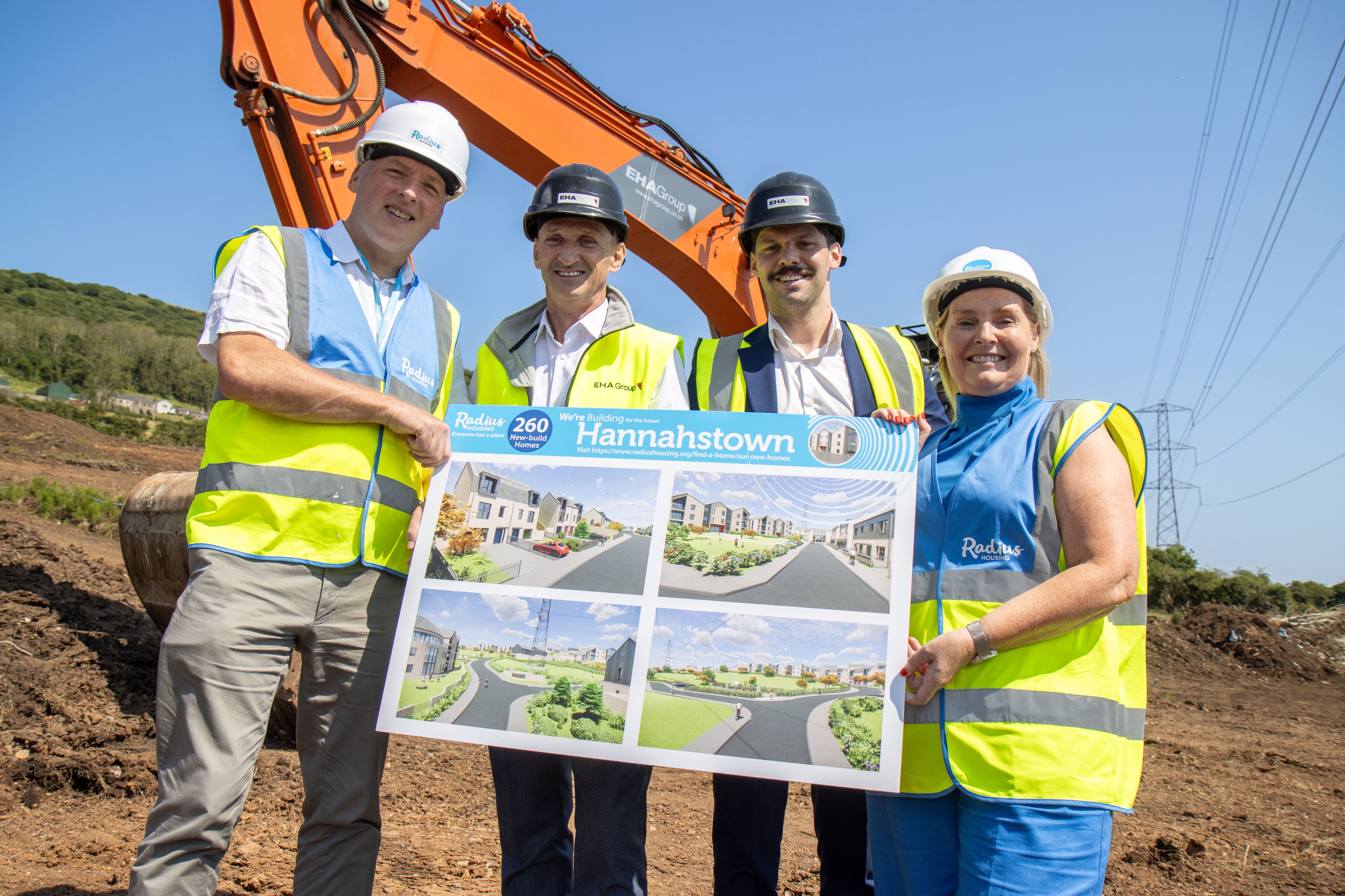 John McLean, CEO, Radius Housing, Edward Allingham (EHA Group), Jordan Allingham (EHA Group) and Anita Conway, Director, Radius Housing