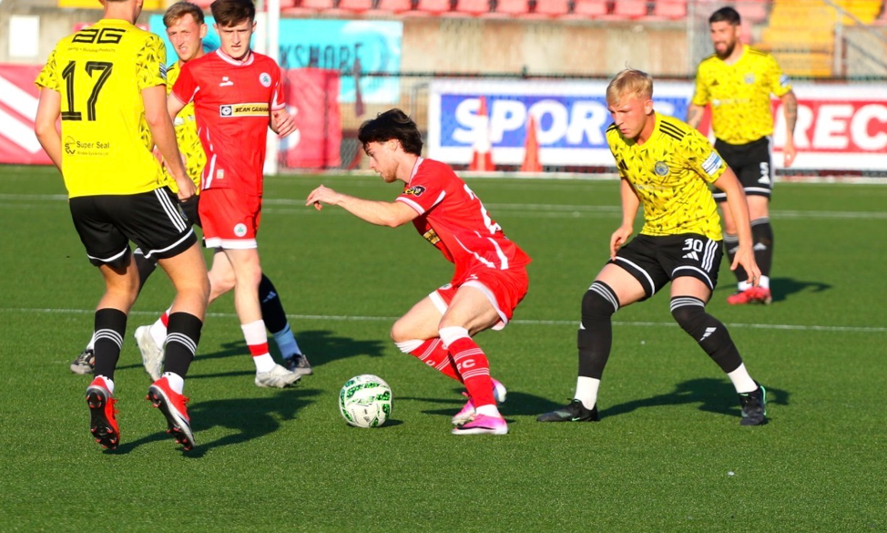 Cliftonville managed to produce a good showing in the heat on Tuesday evening