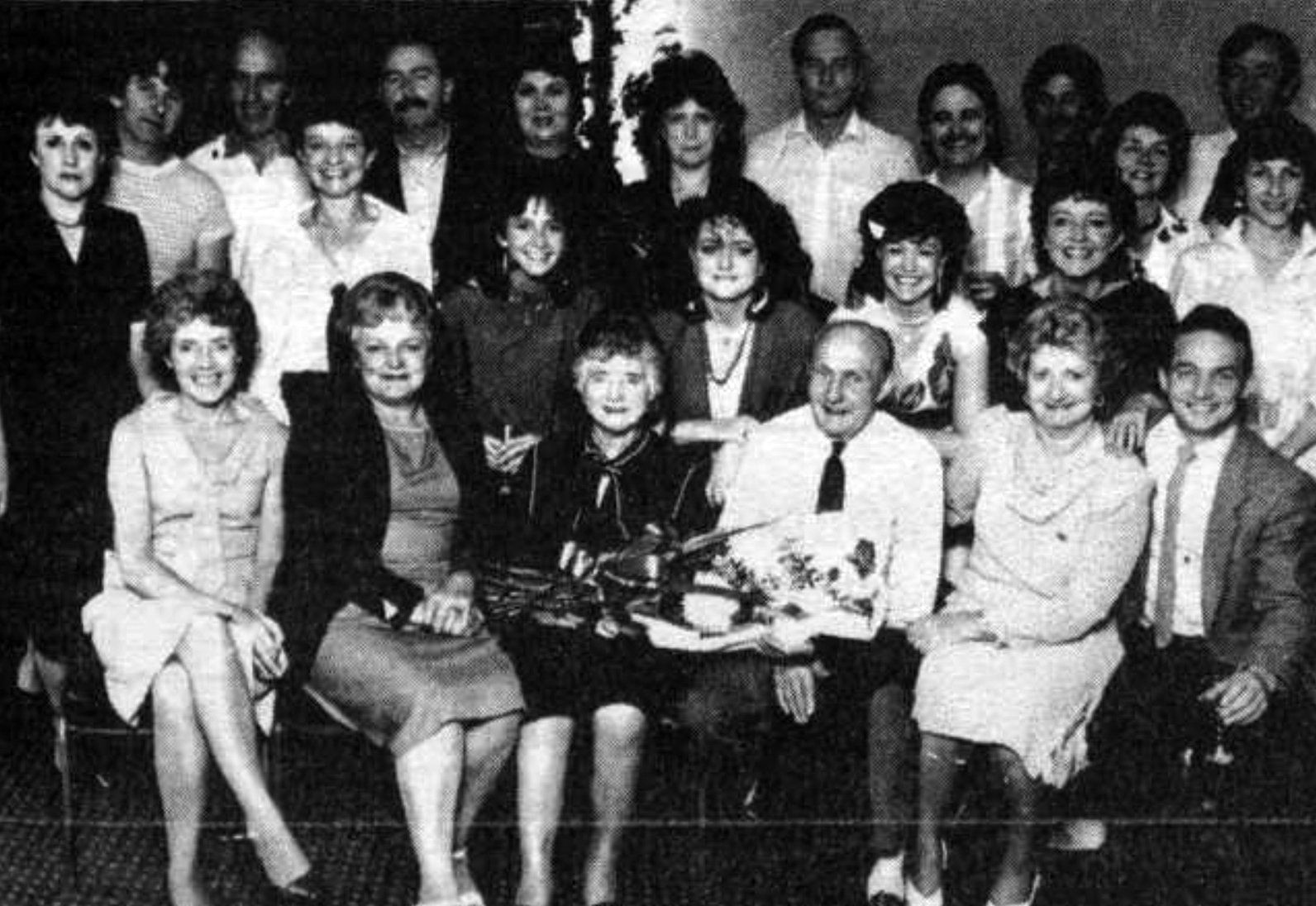 TOGETHER: The Brennan family reunion at the Greenan Lodge Hotel back in 1985. Charles and Anne from Beechmount were in the front row.