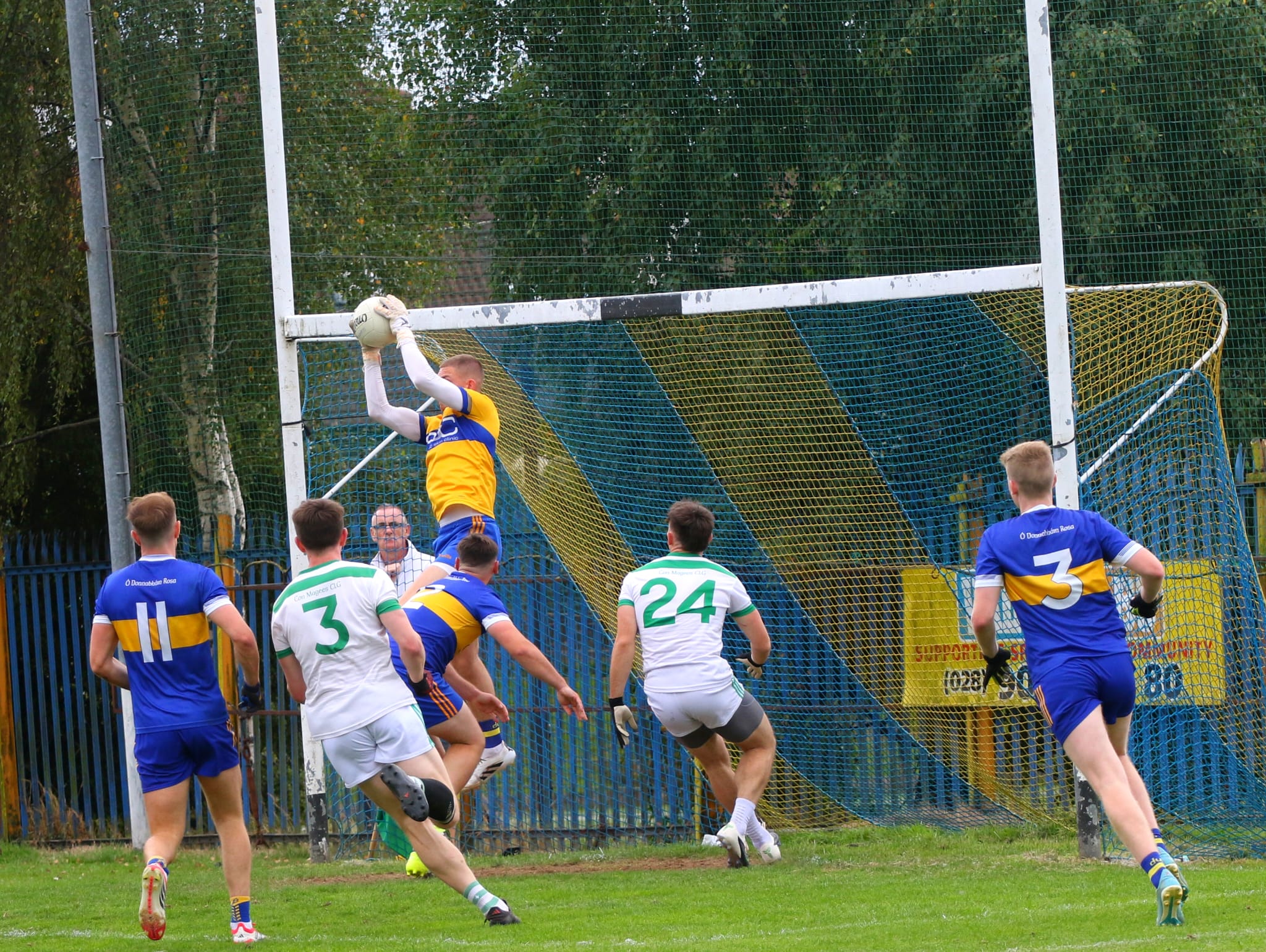 SAFE HANDS: Mick Byrne collects a high-ball