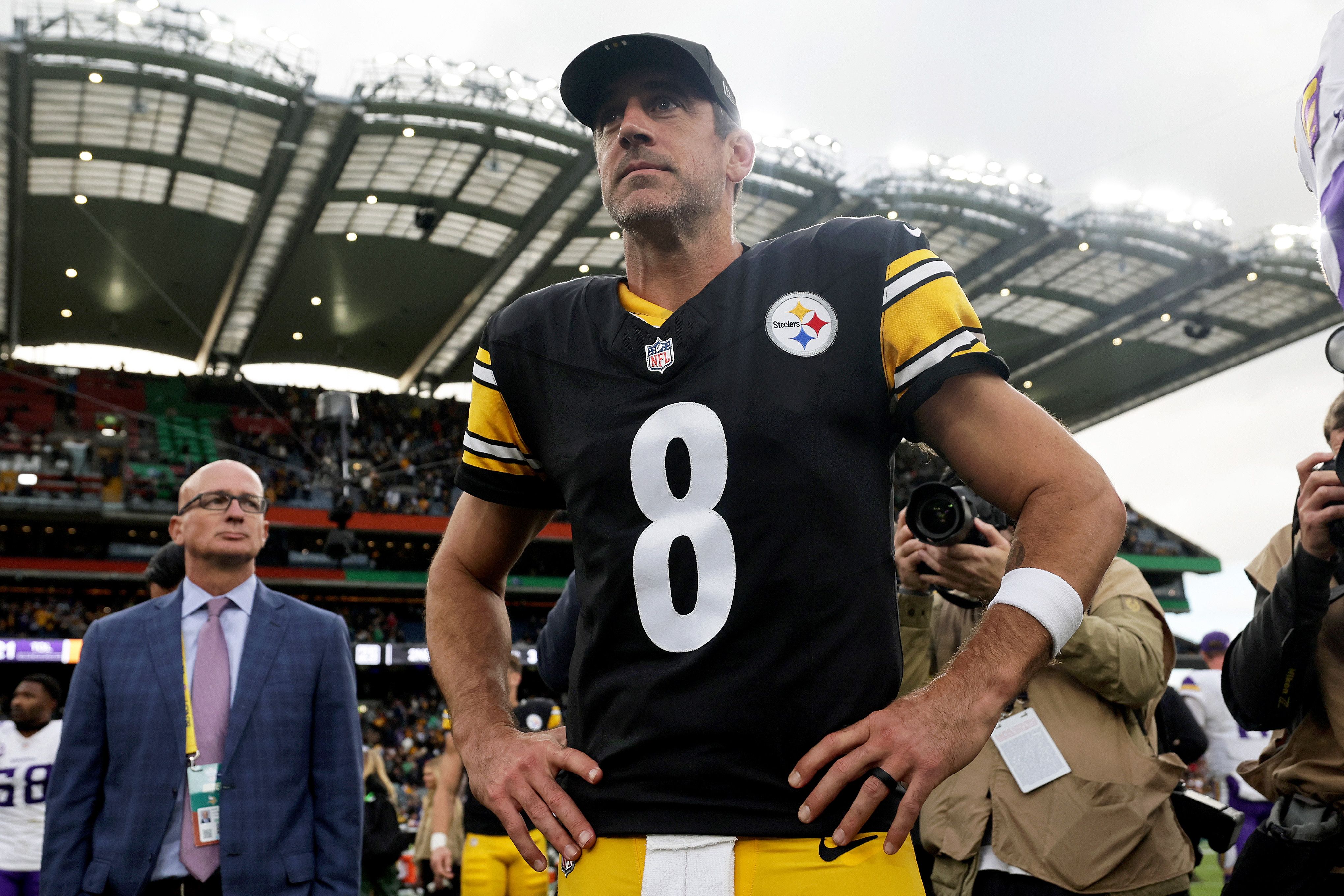 Aaron Rodgers pictured in Croke Park