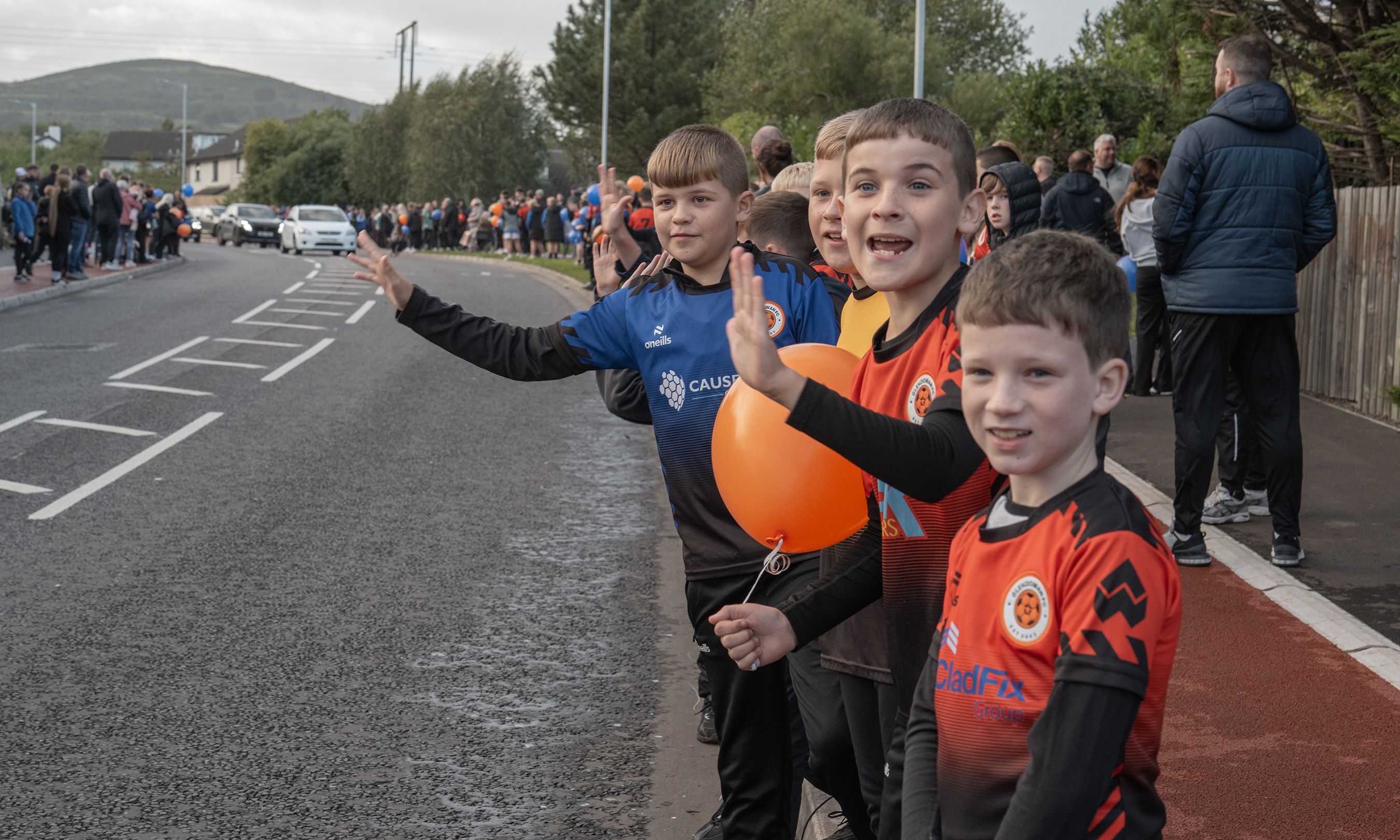 Young Glendowan players paying tribute on Thursday night