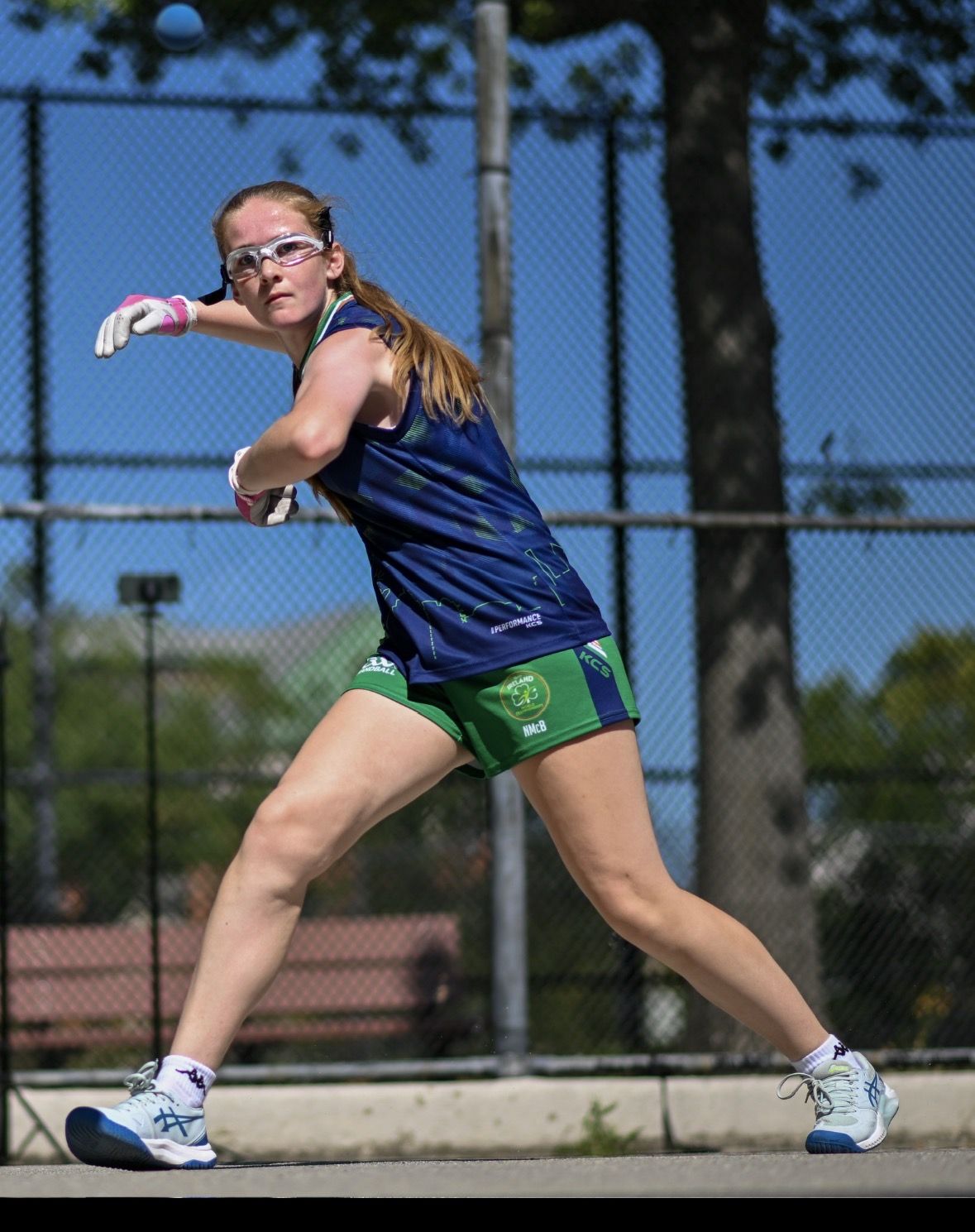 Nina McBride in action over in the states
