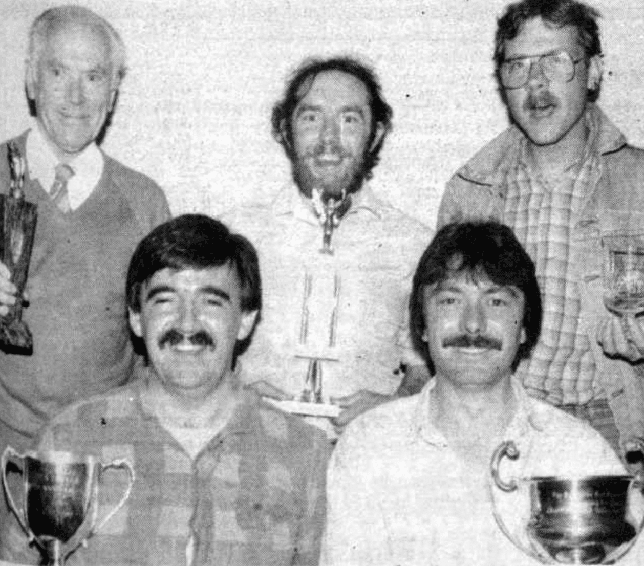 THROWING A LINE: Ardoyne fishermen at a presenation in Ard Eoin CLG back in August 1985