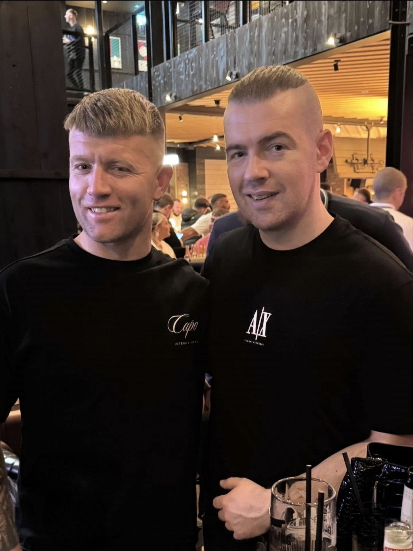 Marty, right, with his brother Dermott on his 40th birthday post-transplant