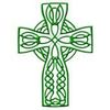 Square celtic cross 4 green