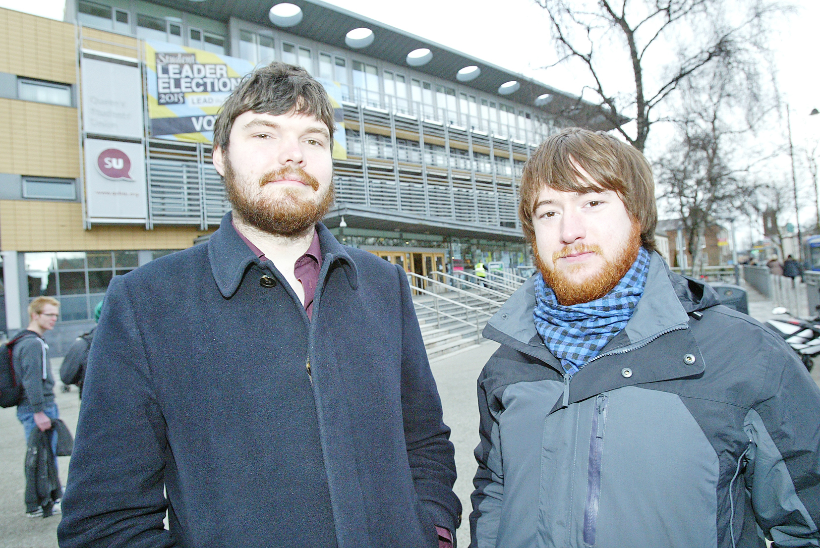 Ciaran Gallagher and Eóin Dawson, who\'ll be taking part in the student strike