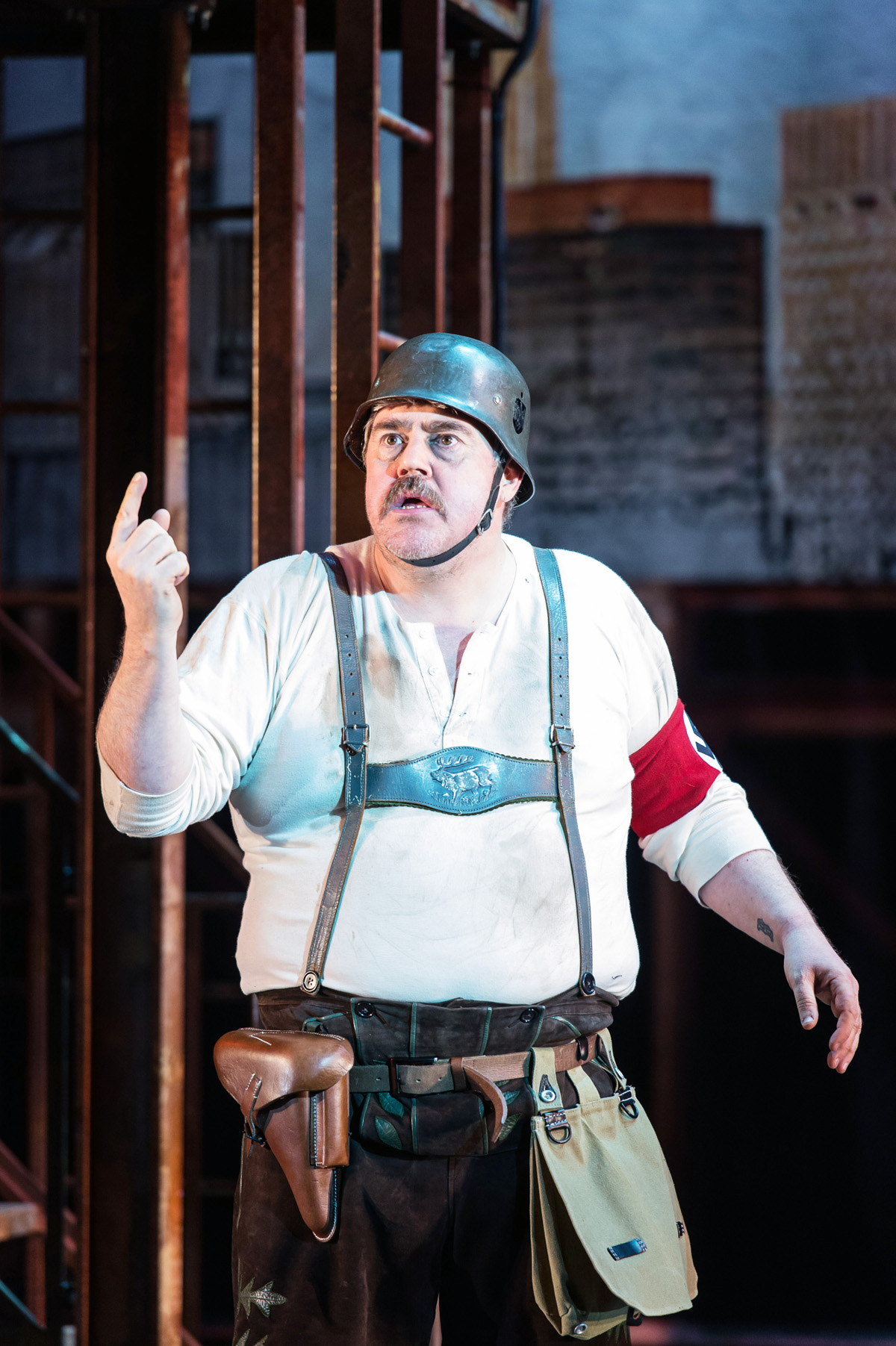  Phil Jupitus plays Franz Liebkind, a Hitler-loving fanatic who’s also a pigeon-fancying playwright 