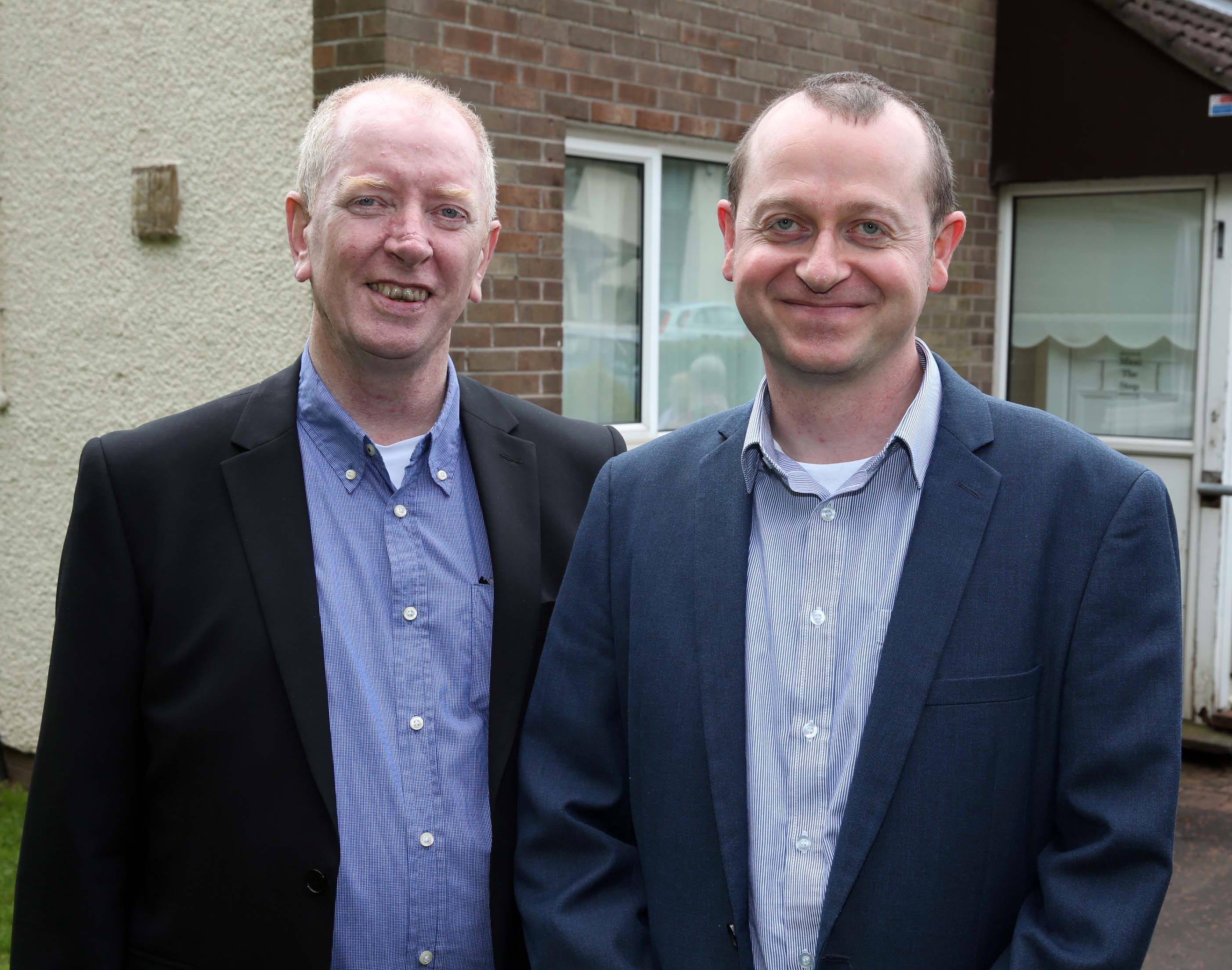Paul Crawford (left), manager of the Hope centre, with Paul-Damian Hughes, team leader with the Stewartstown Community Mental Health Team 