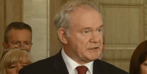 Deputy First Minister Martin McGuinness speaking at Stormont yesterday after the release of the report