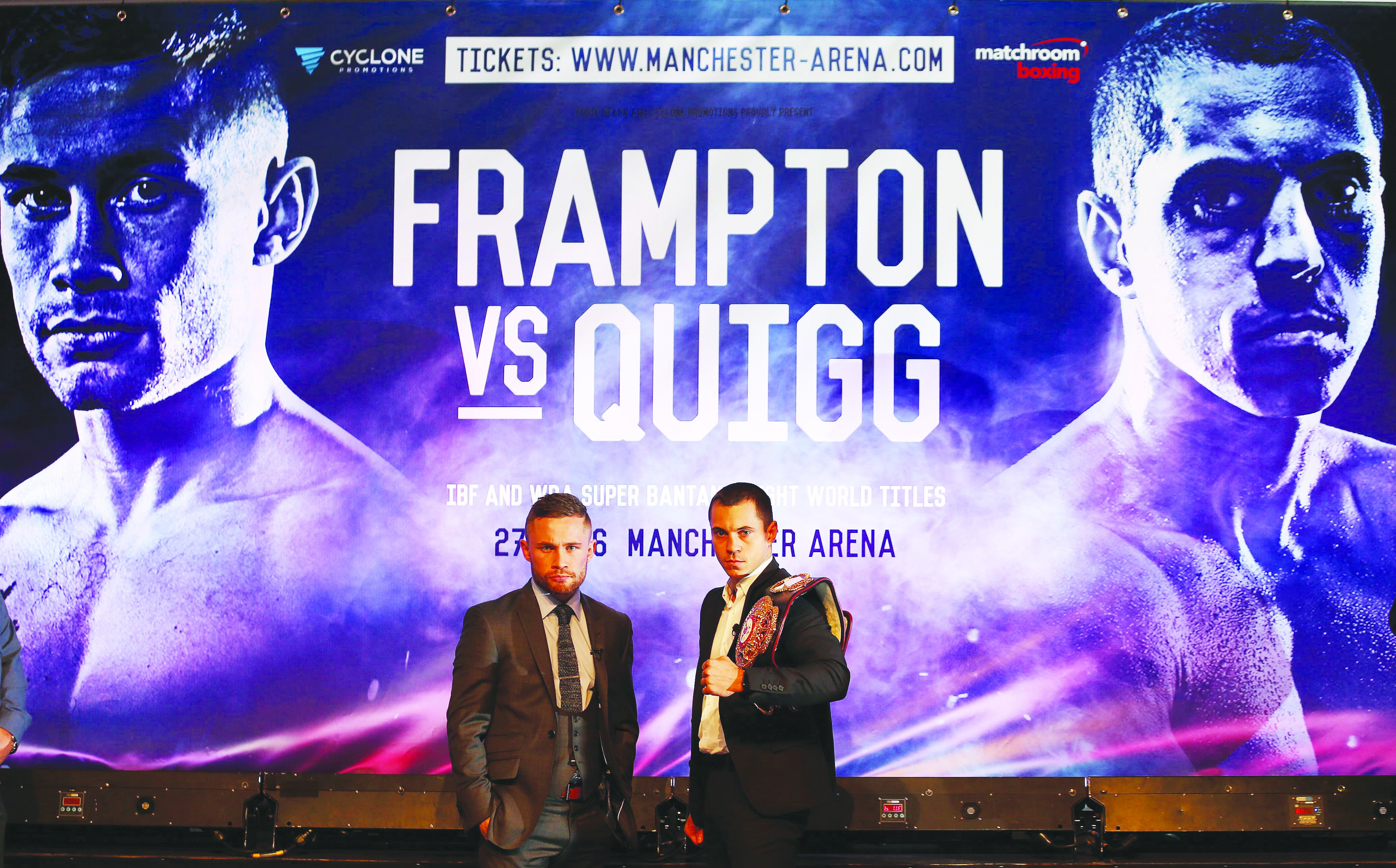 Carl Frampton and Scott Quigg’s eagerly-anticipated showdown in Manchester on February 27 will be shown on Sky Box Office\nMandatory Credit-Brian Little /Presseye/Cyclone Promotions