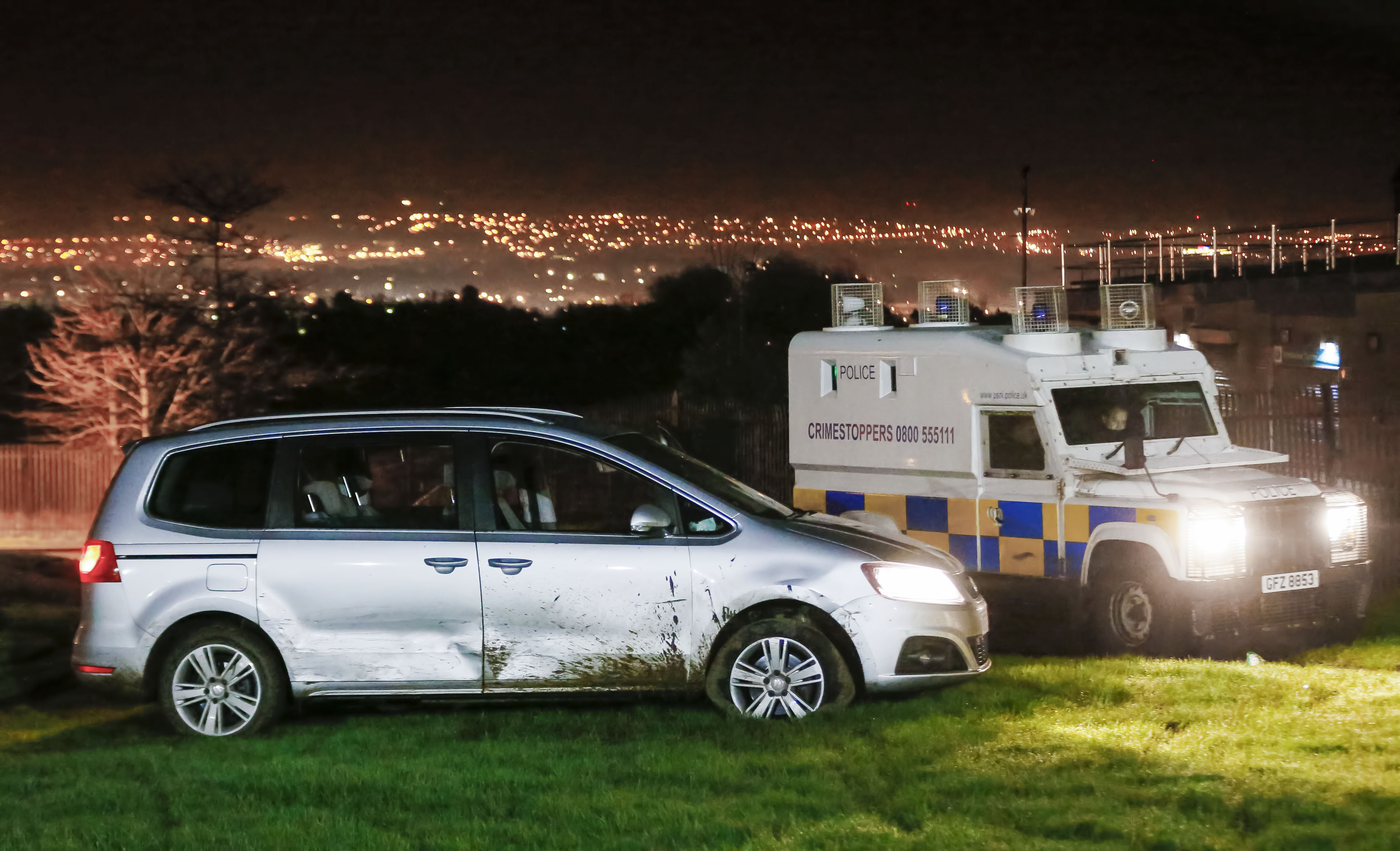 The Seat Alhambra stolen in Bladon Drive collided with two police vehicles