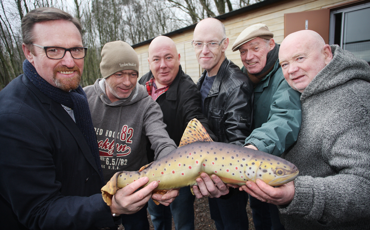 Gerry McCabe with anglers Michael and Edward Cassidy, Jim Devlin, Brian Henry and Andy Doherty