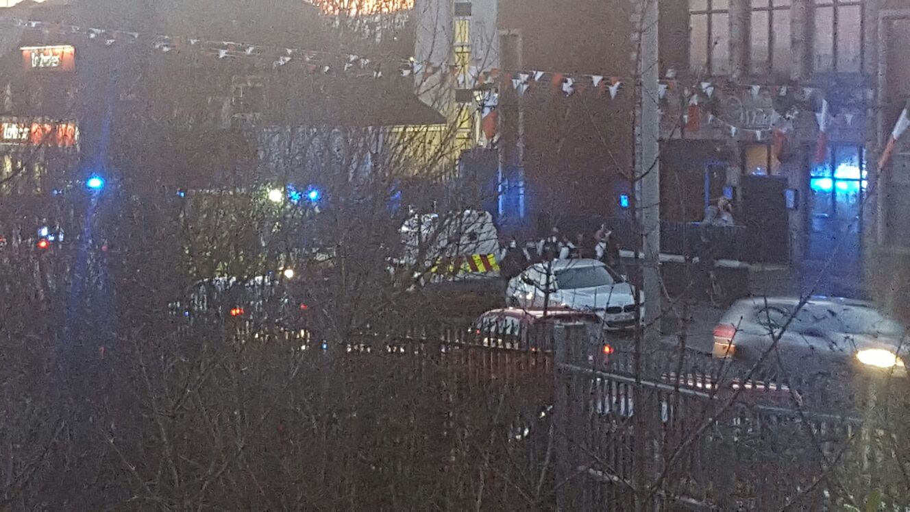 The scene of the brawl on the Andersonstown Road 