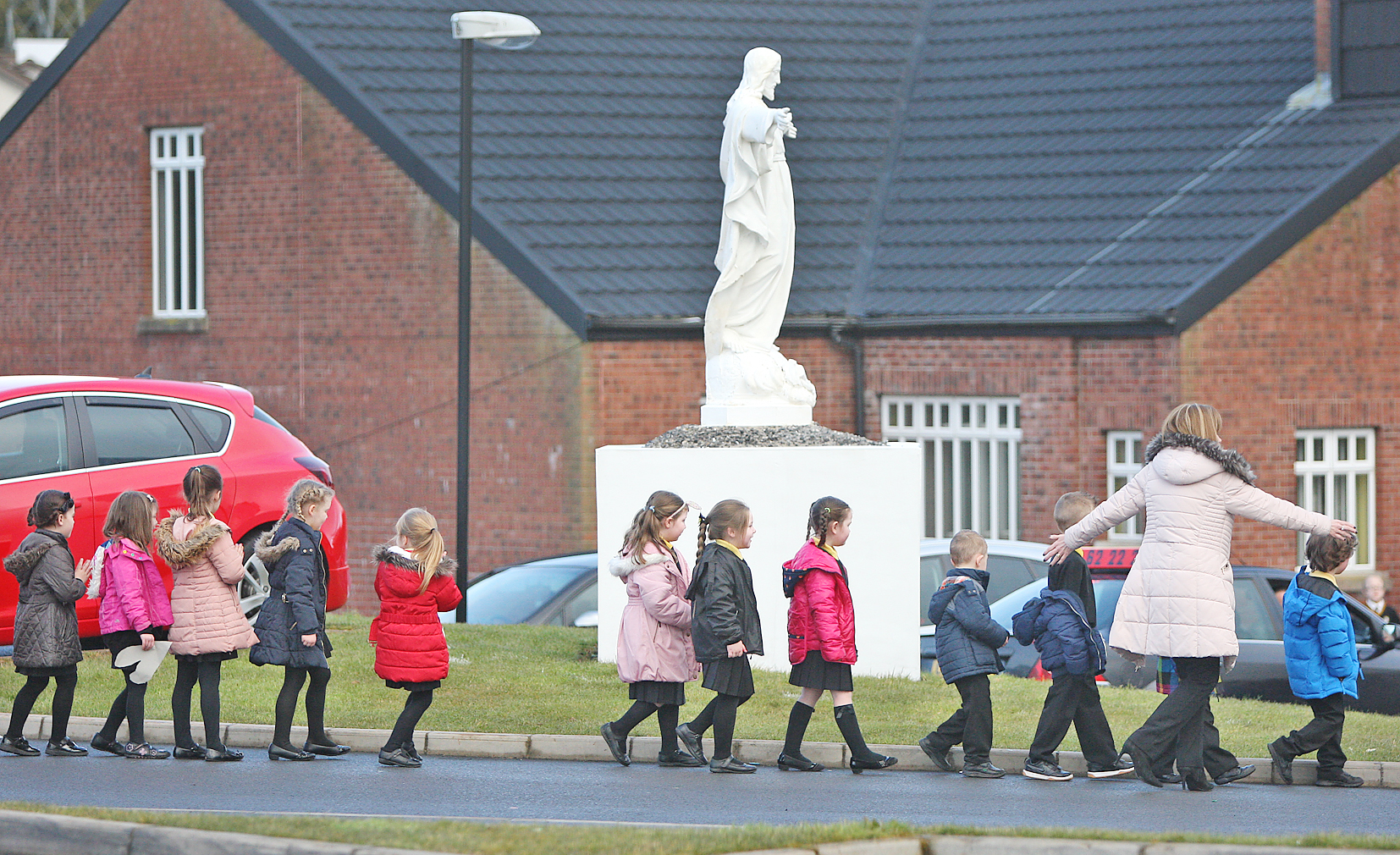 Christ the Redeemer pupils are evacuated during the security alert