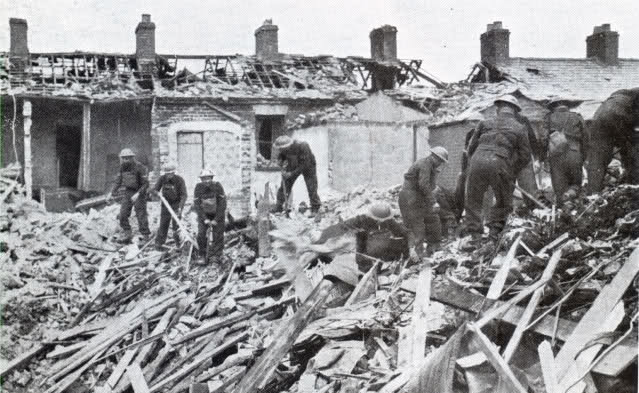 Walton Street off the Crumlin Road was hit by German bombs