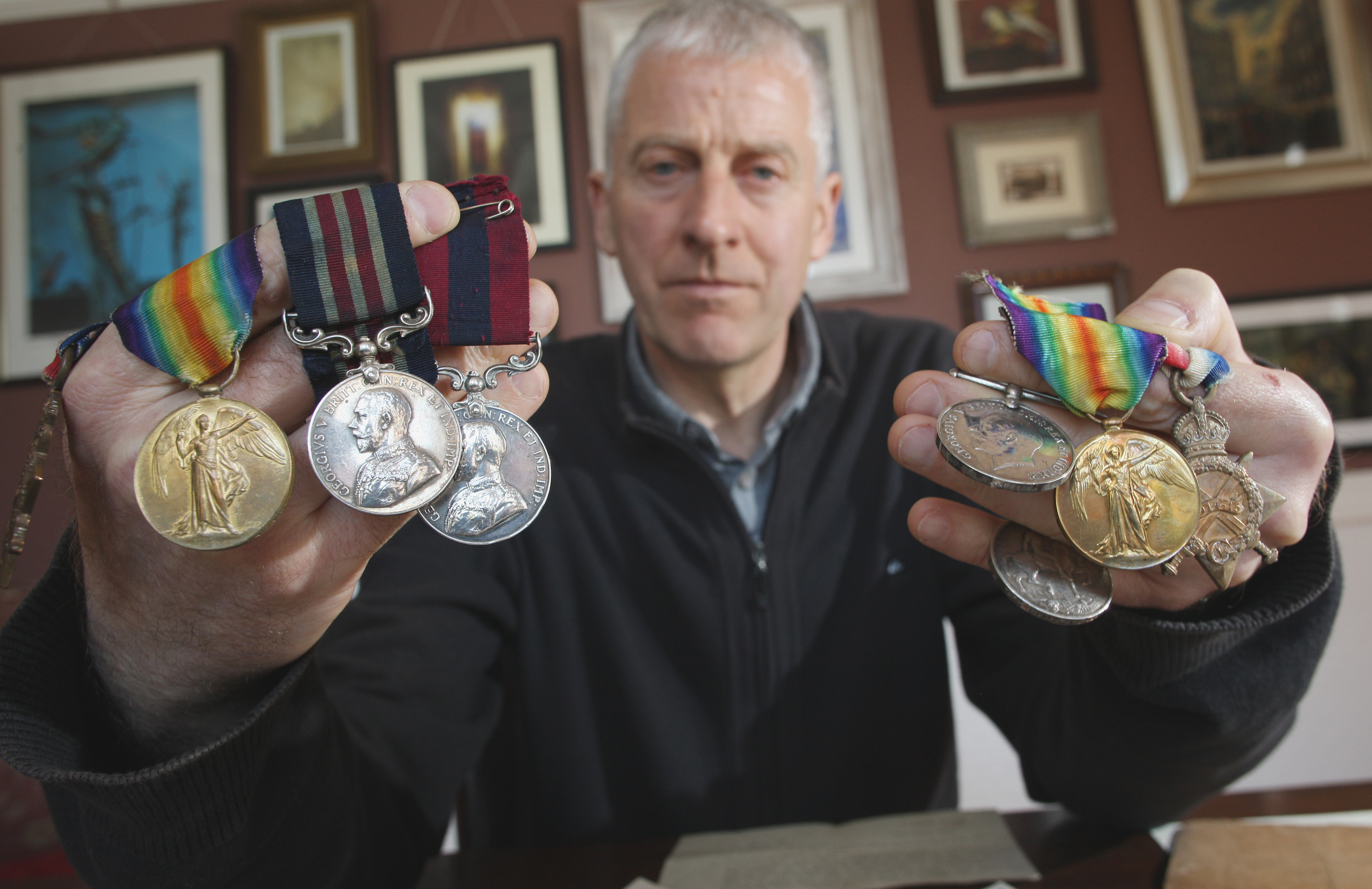 John Pelan stolen medals belonging to his grandfather and great uncle which were returned  