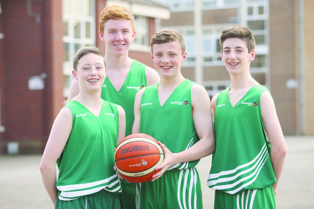 St Malachy’s lads and Irish internationals Conor Ryan, Conor Cooke, Jack Summersgill and CJ Fulton