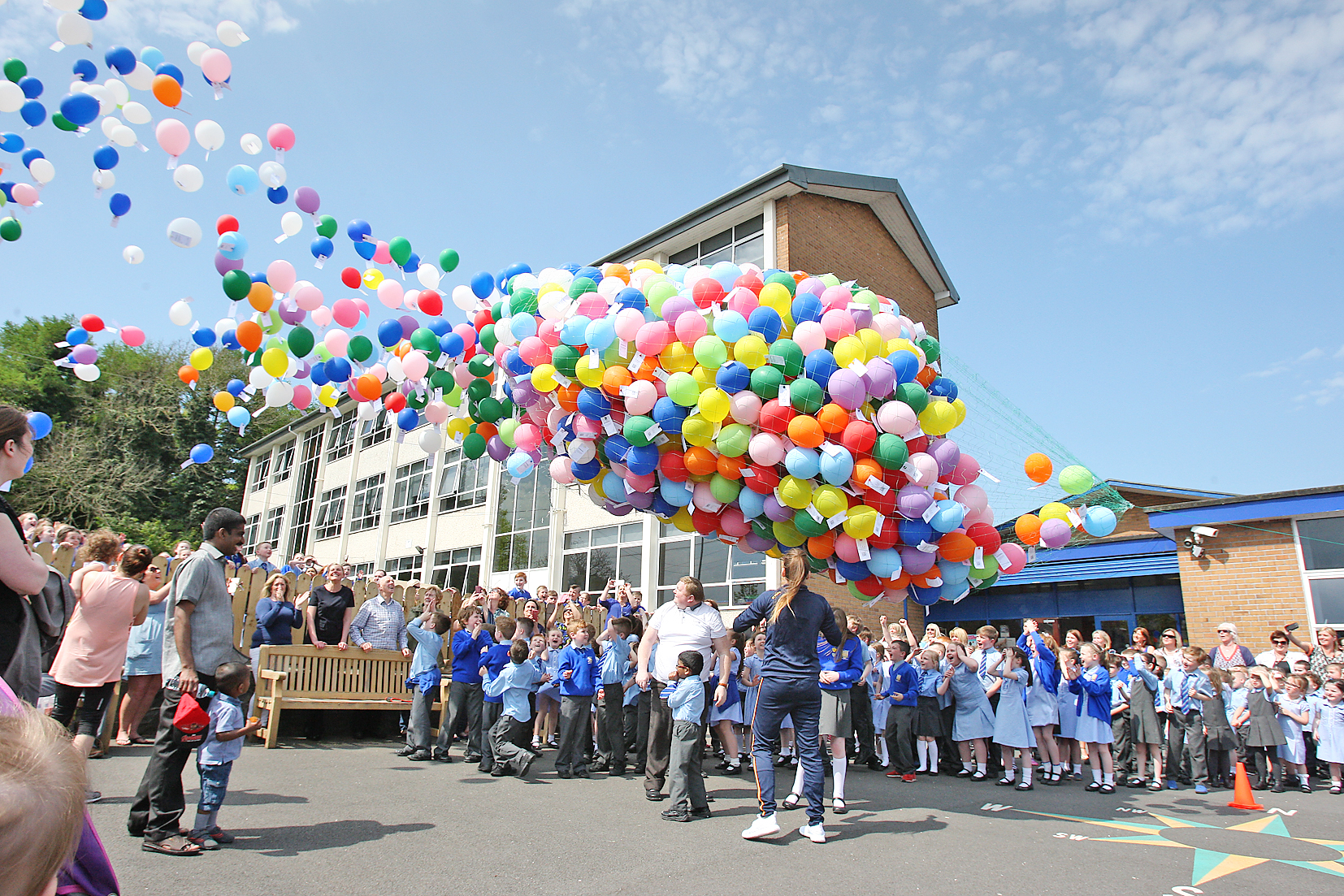 The Glen Road becomes a sea of colour at St Teresa’s Primary School