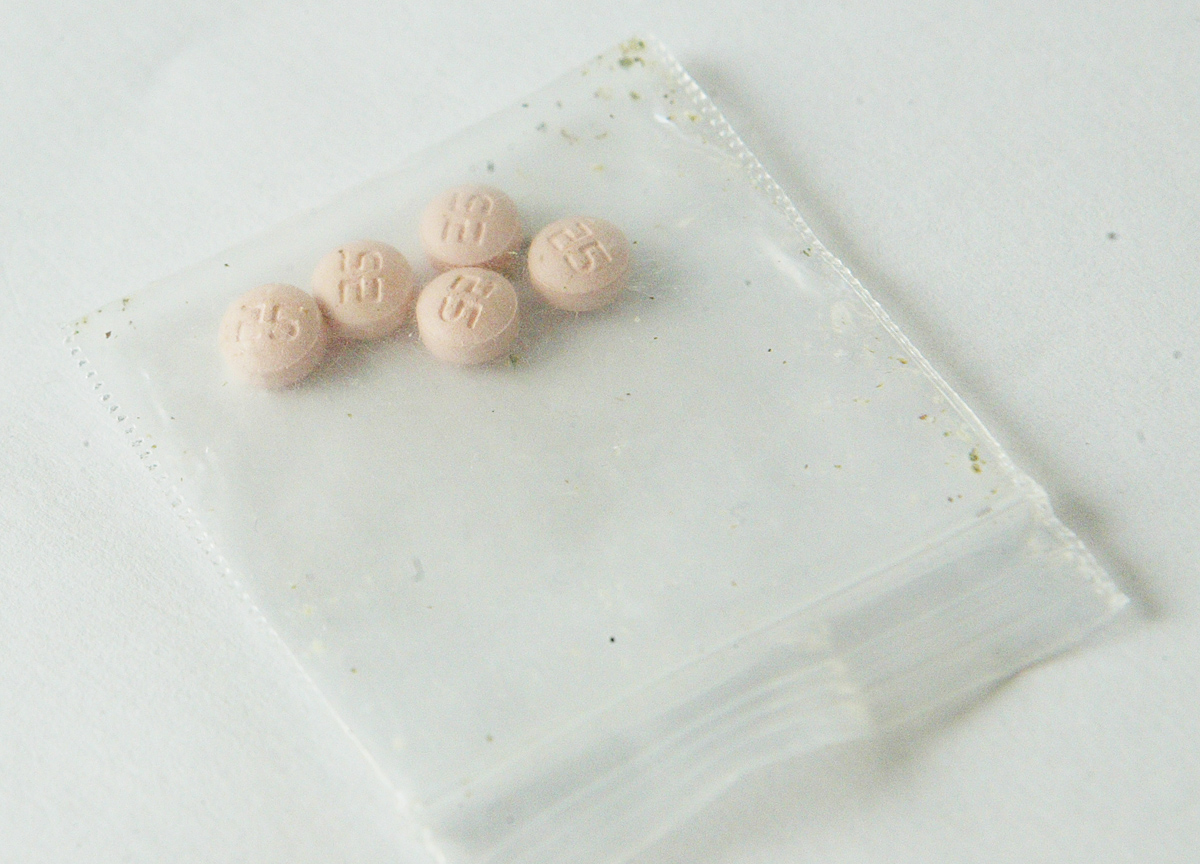 The bag of pills that was found on the street