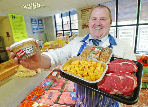 John McAuley with his latest ribeye steak offer.          