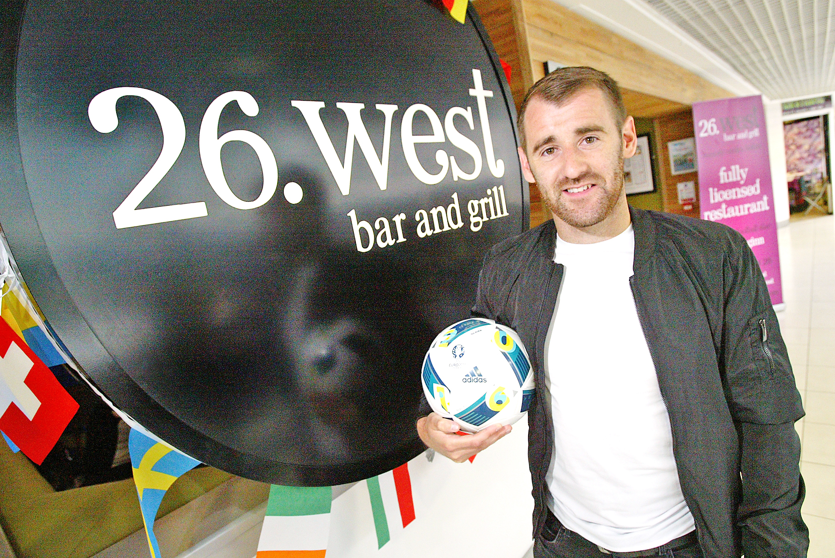 EURO STAR: Niall McGinn was at 26 West for the launch of a new menu for the West Belfast restaurant after a successful Euro 2016 campaign with Northern Ireland