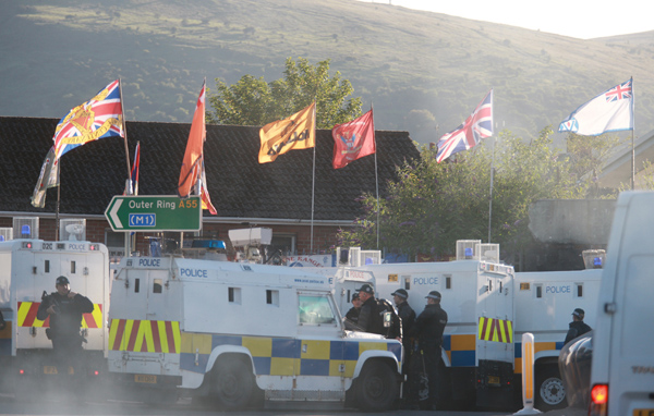 The protest at Camp Twaddell has continued on and off since the Ligoniel Lodge return parade was banned in 2013