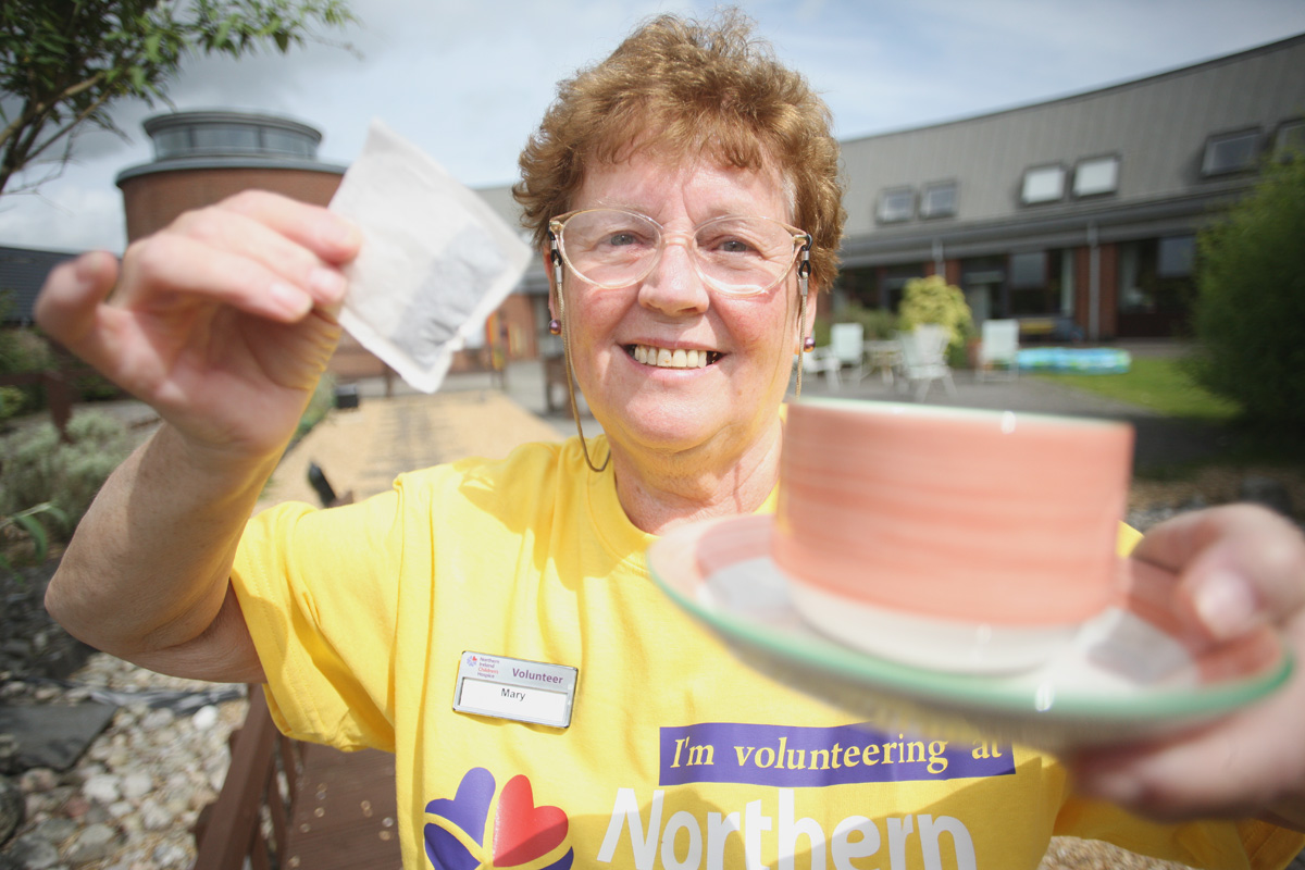 Children’s Hospice volunteer Mary Devlin has been giving out tea and comfort for years
