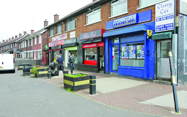 Police forensic teams carried out searches at nearby shops on Brittons Parade