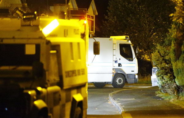 Police mount an operation in Lagmore in connection with the Lisburn bomb find