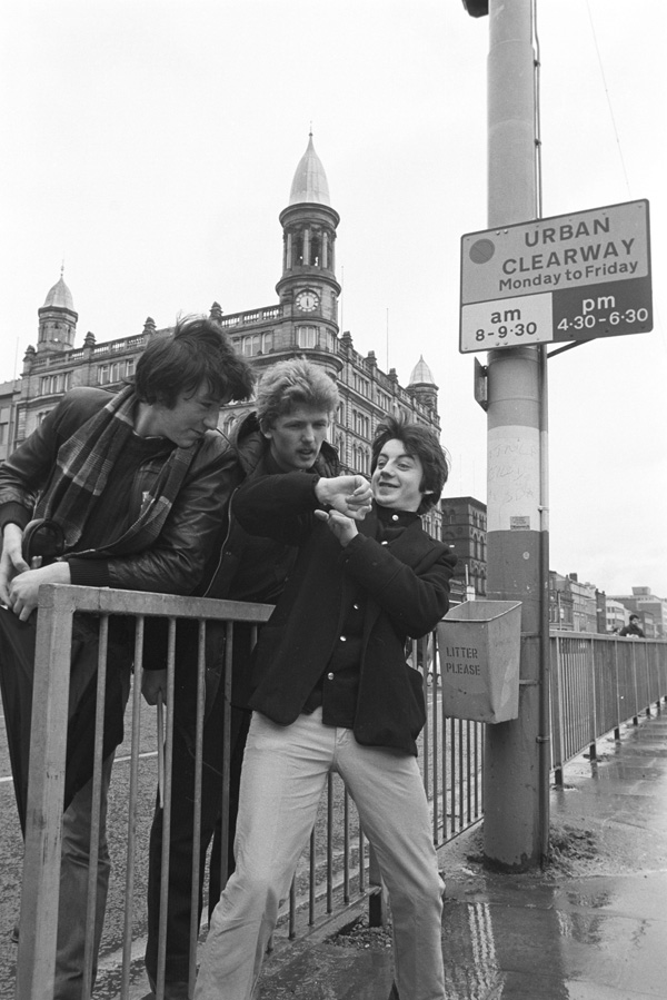 Bap Kennedy, right, with fellow Ten Past Seven band members Declan Carville and Spade McQuade back in 1981