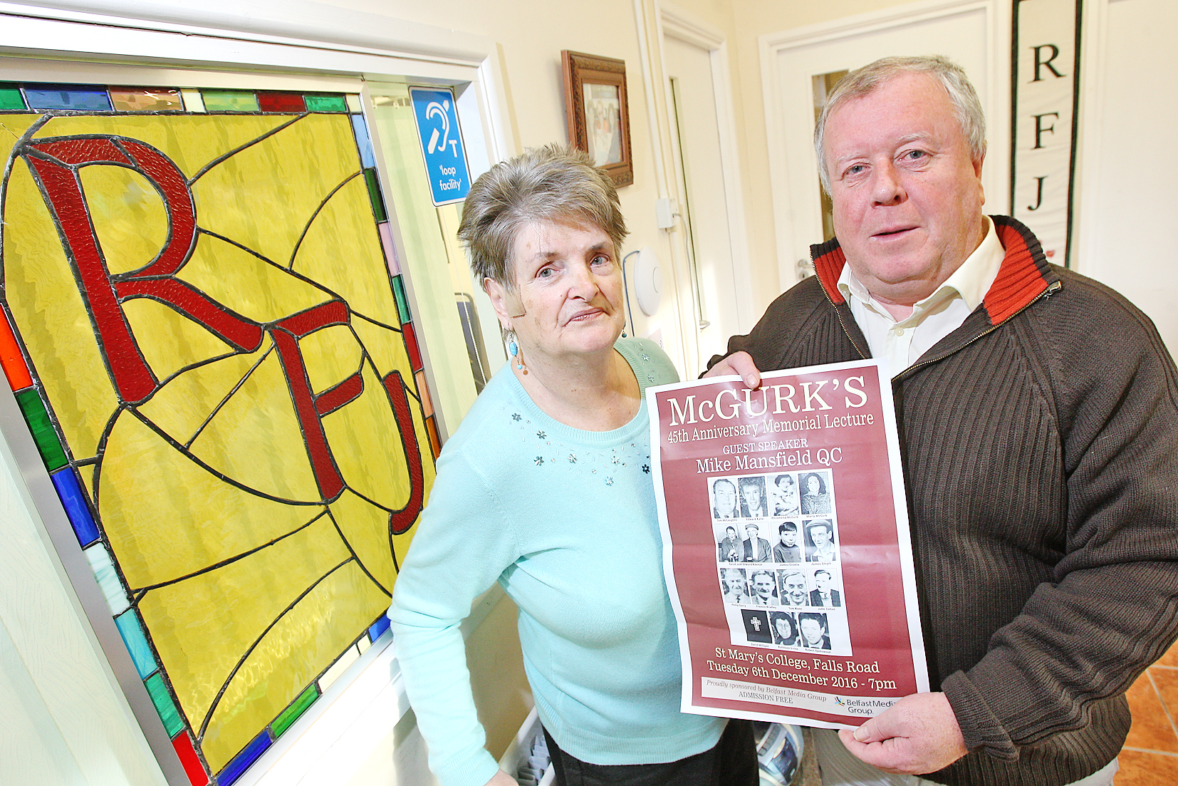 Robert McClenaghan and Clara Reilly from Relatives for Justice
