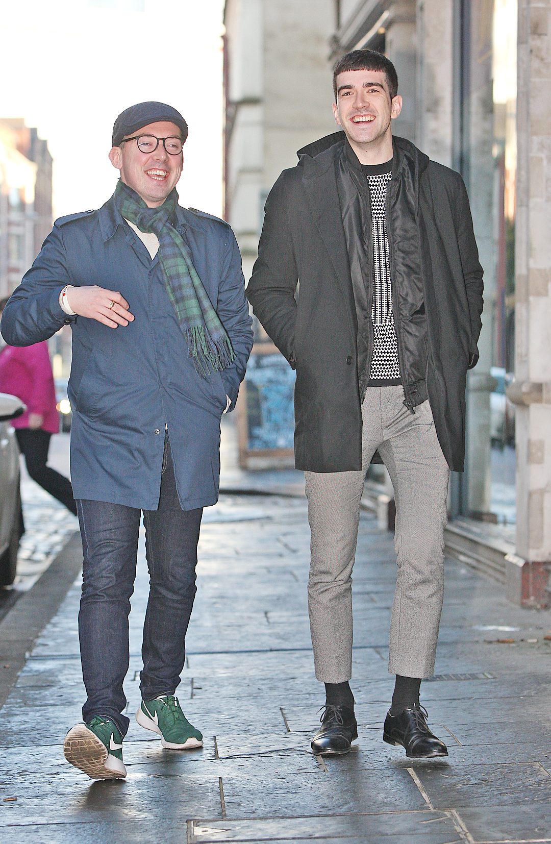 SIGHTSEEING: Niall Ó Donnghaile and Fintan Warfield in Belfast