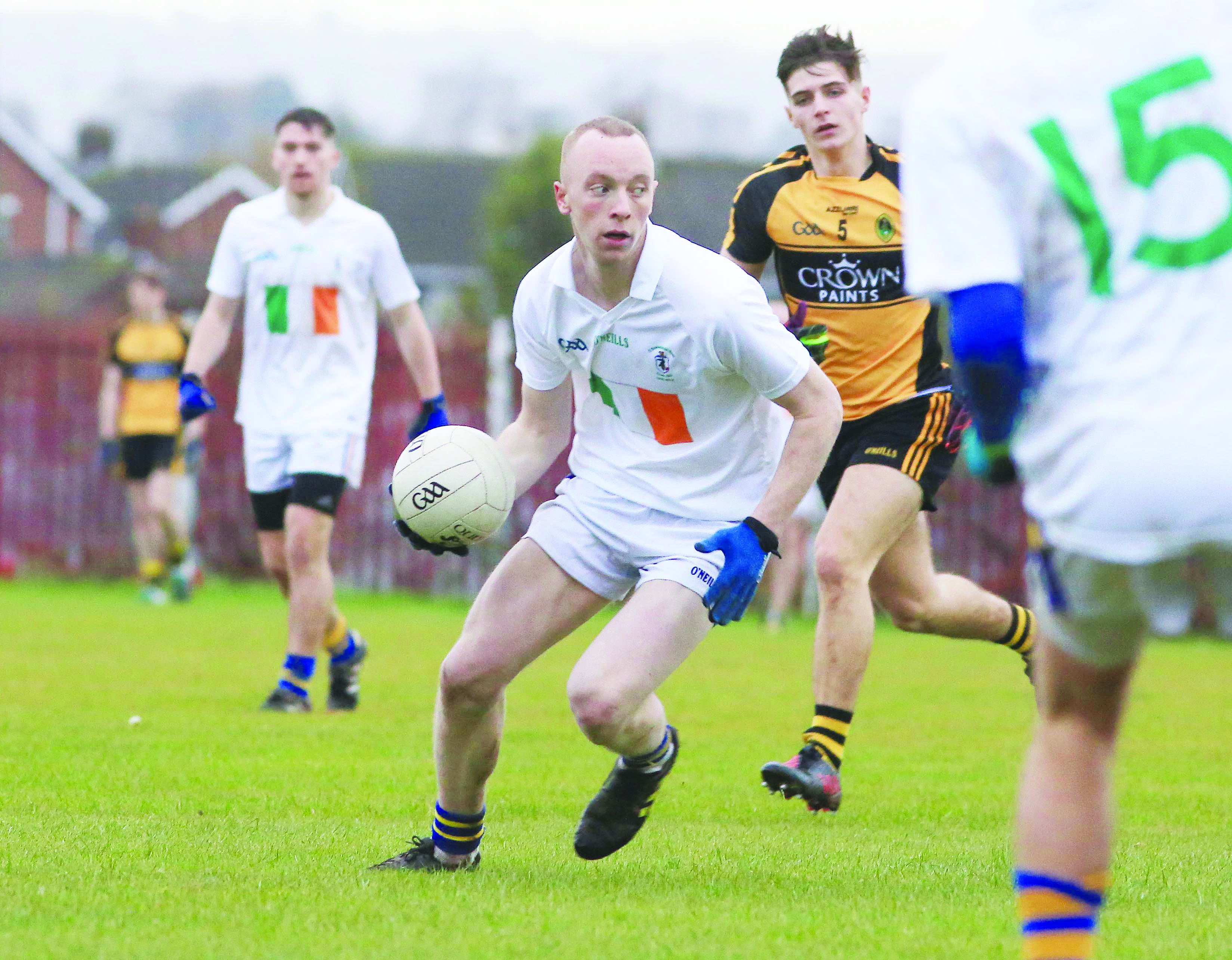 Callum McVeigh in action for Rossa during Sunday’s semi-final win over St Enda’s