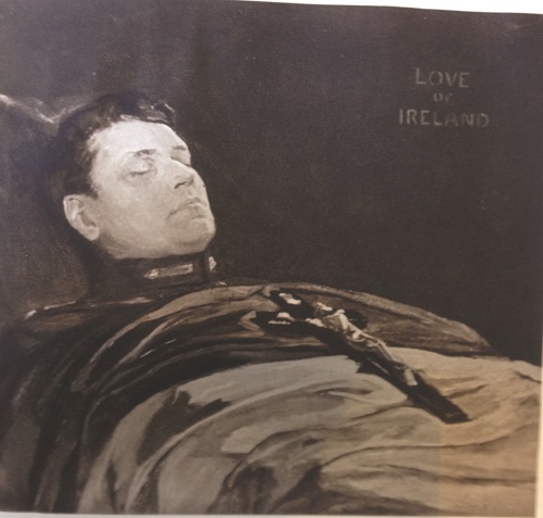 IN STATE: Michael Collins lying in the mortuary chapel