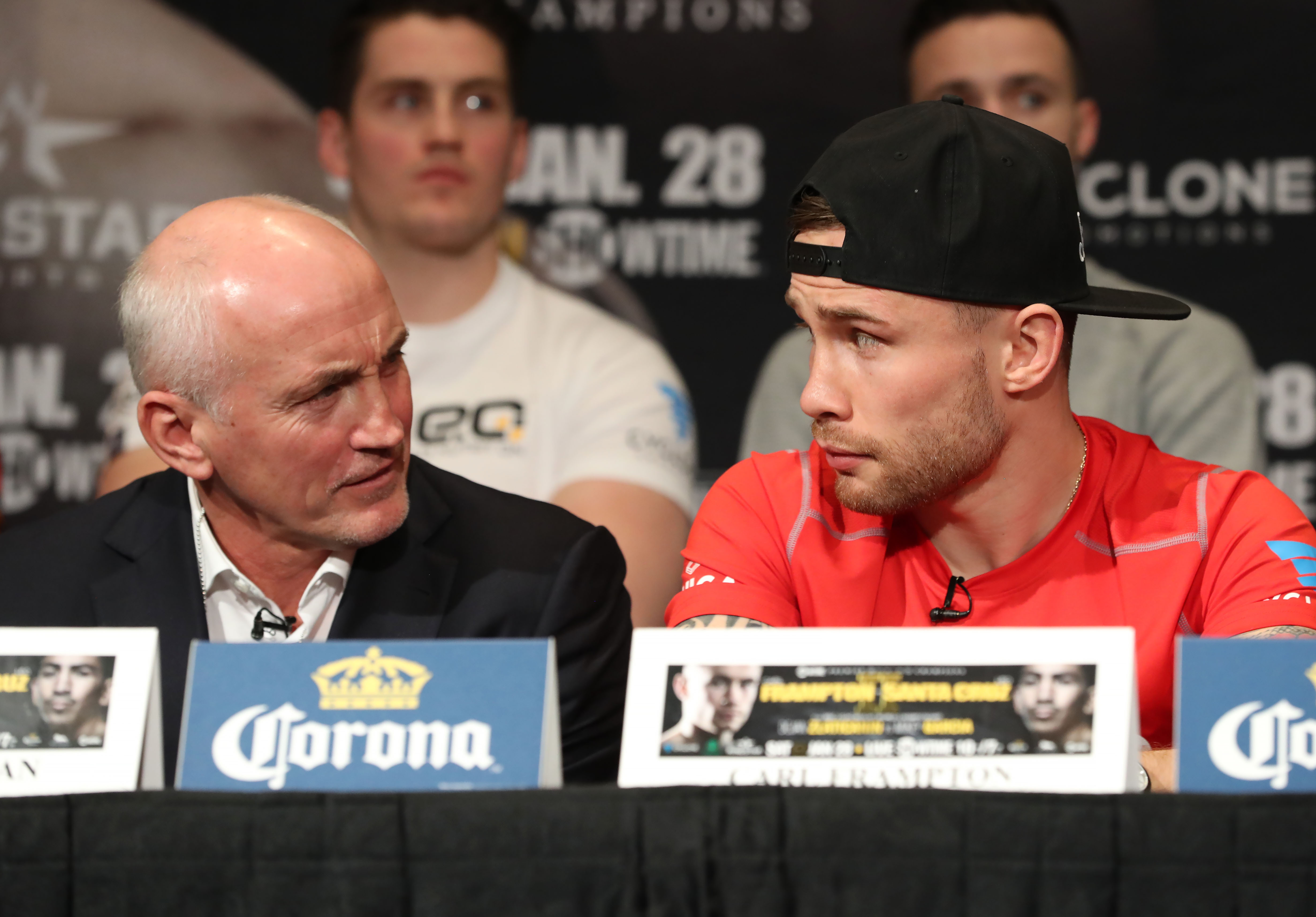 Barry McGuigan and Carl Frampton at Thursday\'s press conference  Photo William Cherry/Presseye