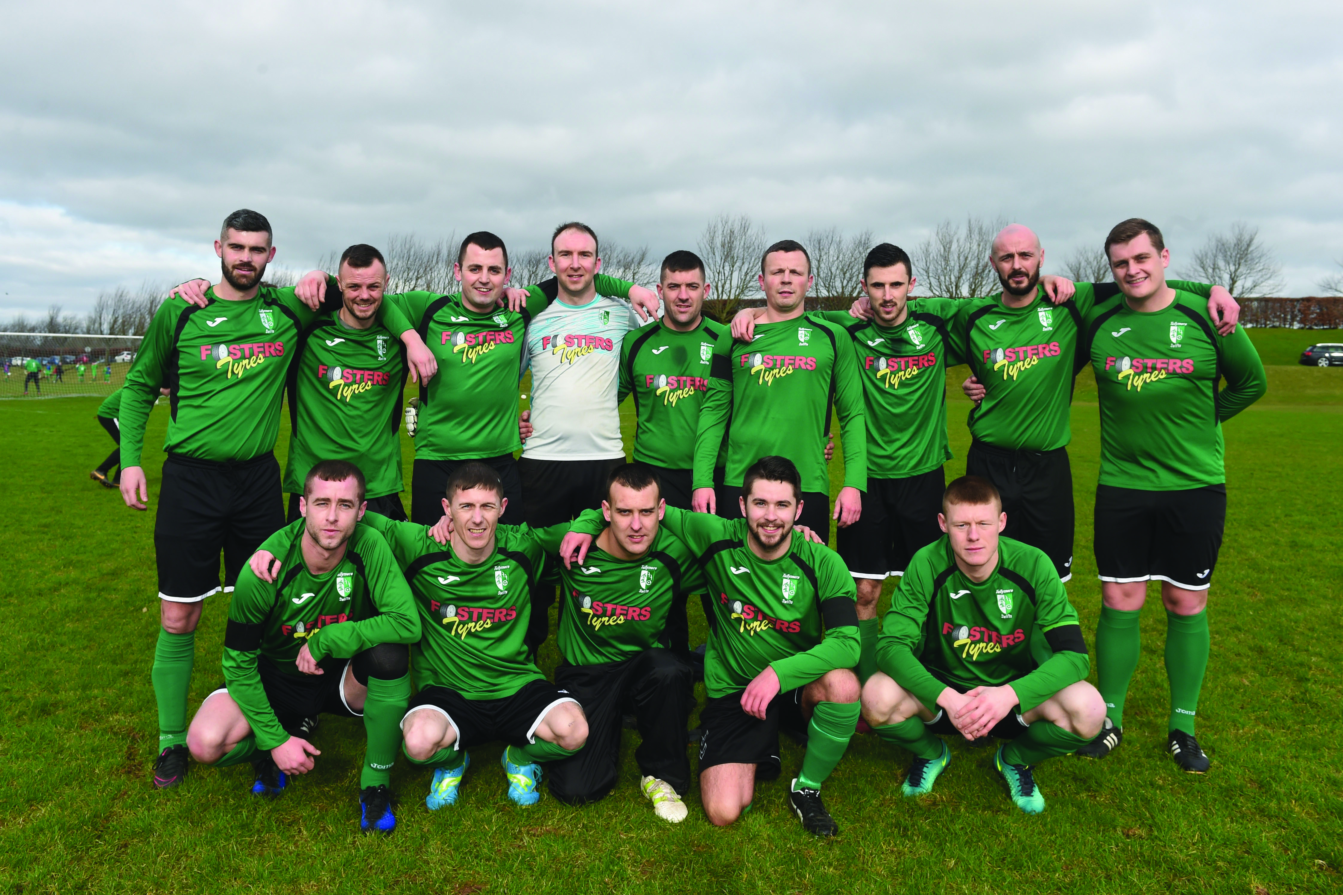 The Tullymore Swifts team before Saturday’s game at Mallusk