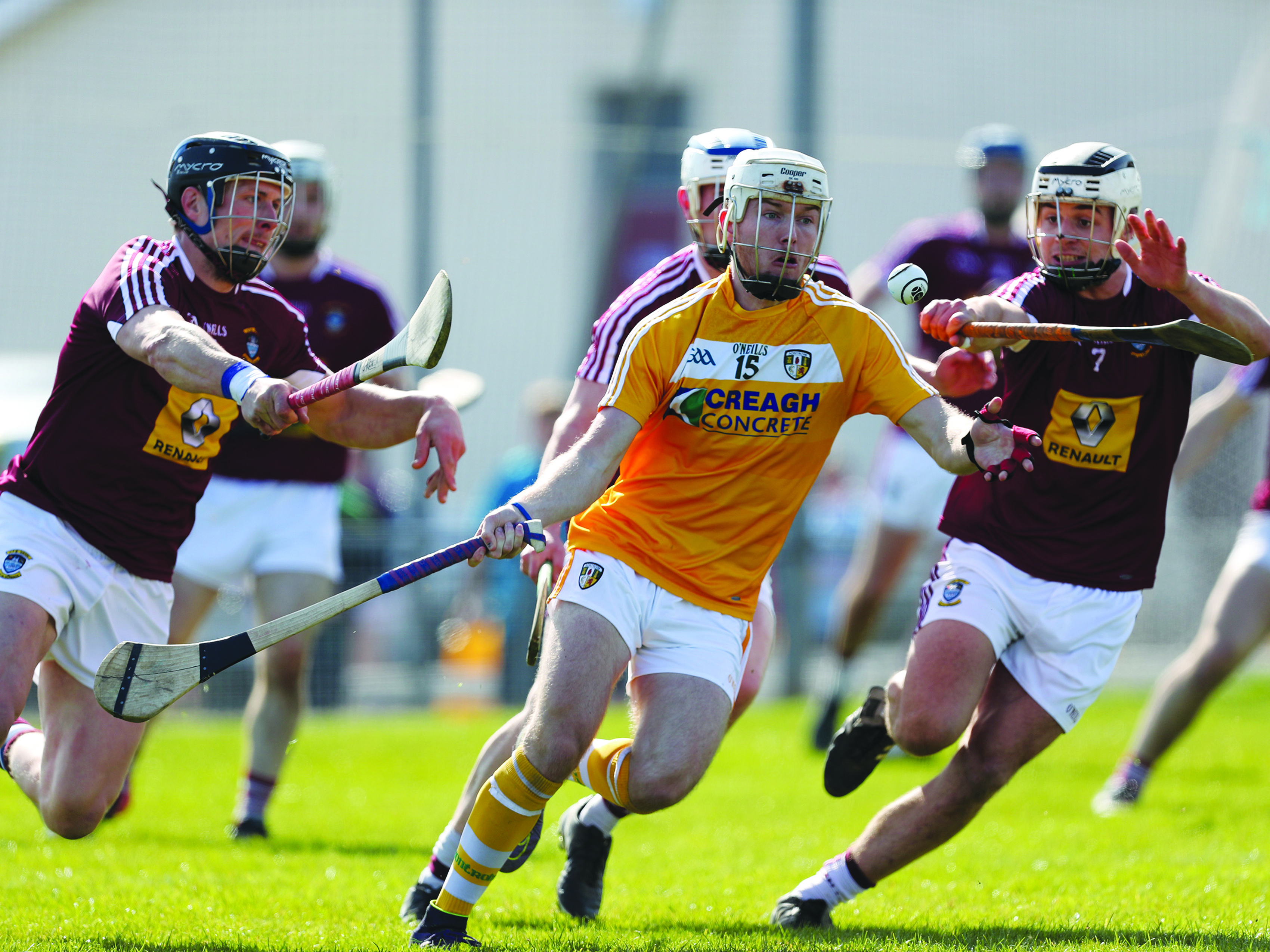 Deaglan Murphy hit a dozen points for Antrim against Westmeath at the weekend and his performance drew praise from assistant manager, Neal Peden
