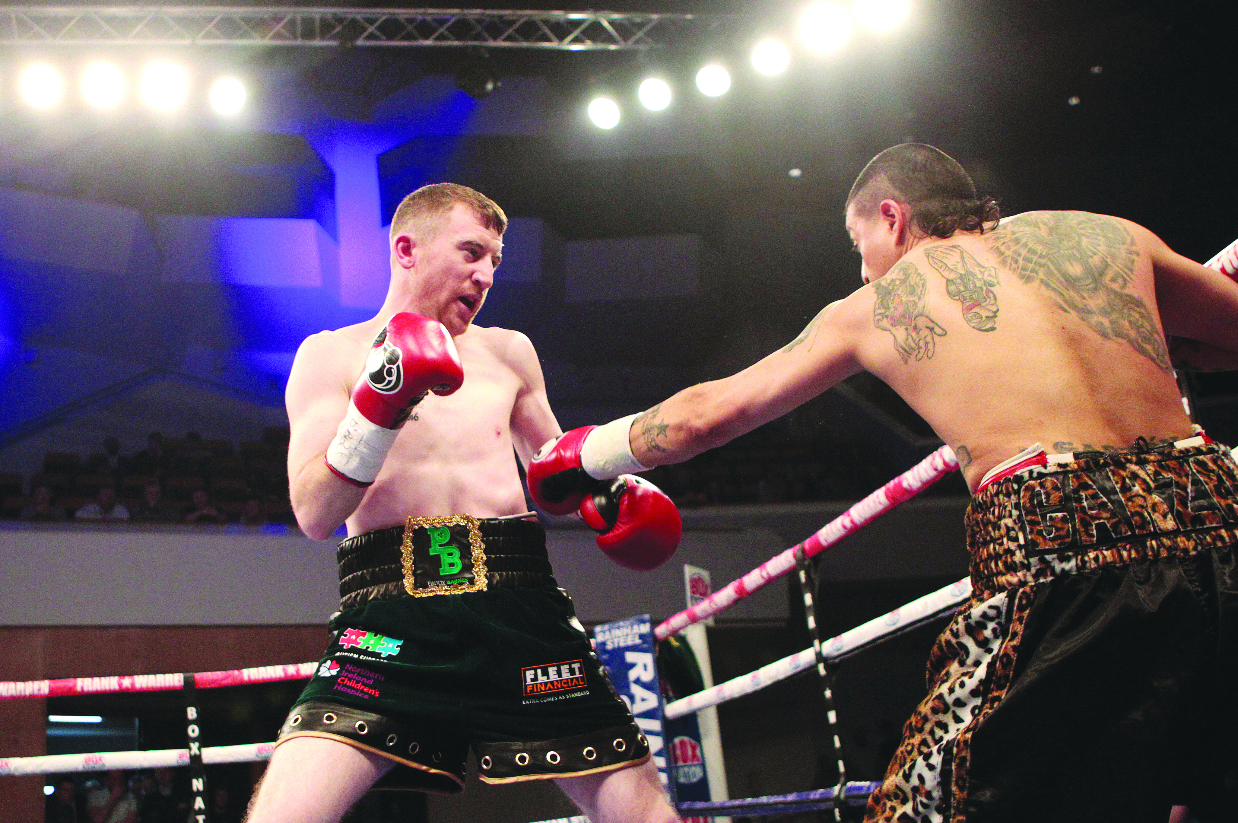 Paddy Barnes goes on the attack during Friday’s fight at the Waterfront Hall